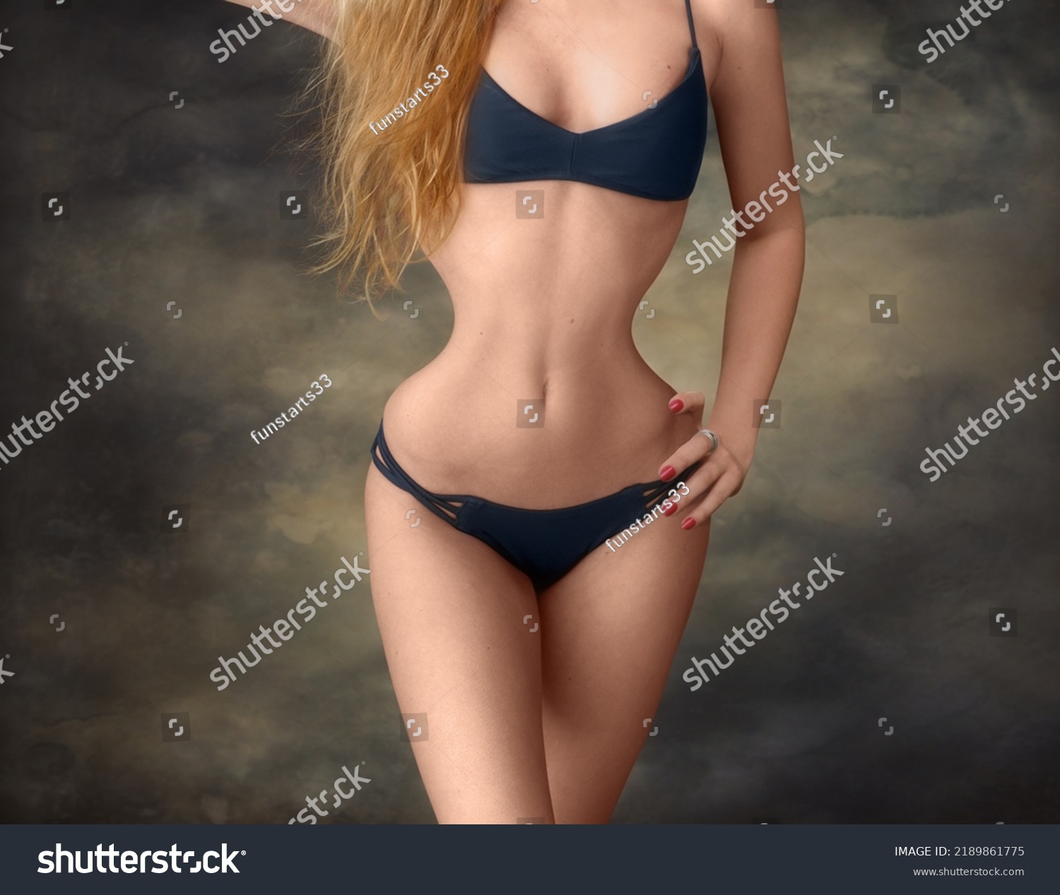 Beautiful Woman Bikini Very Slim Tiny Stock Photo 2189861775 Shutterstock