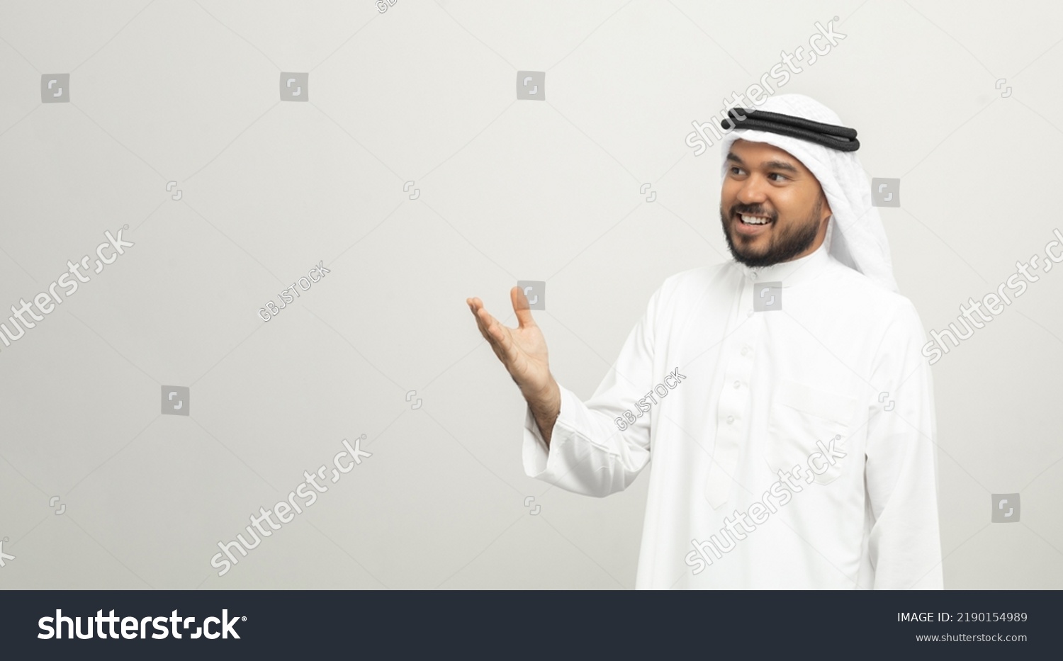 Portrait Arabic Man Kandura Dress On Stock Photo Shutterstock