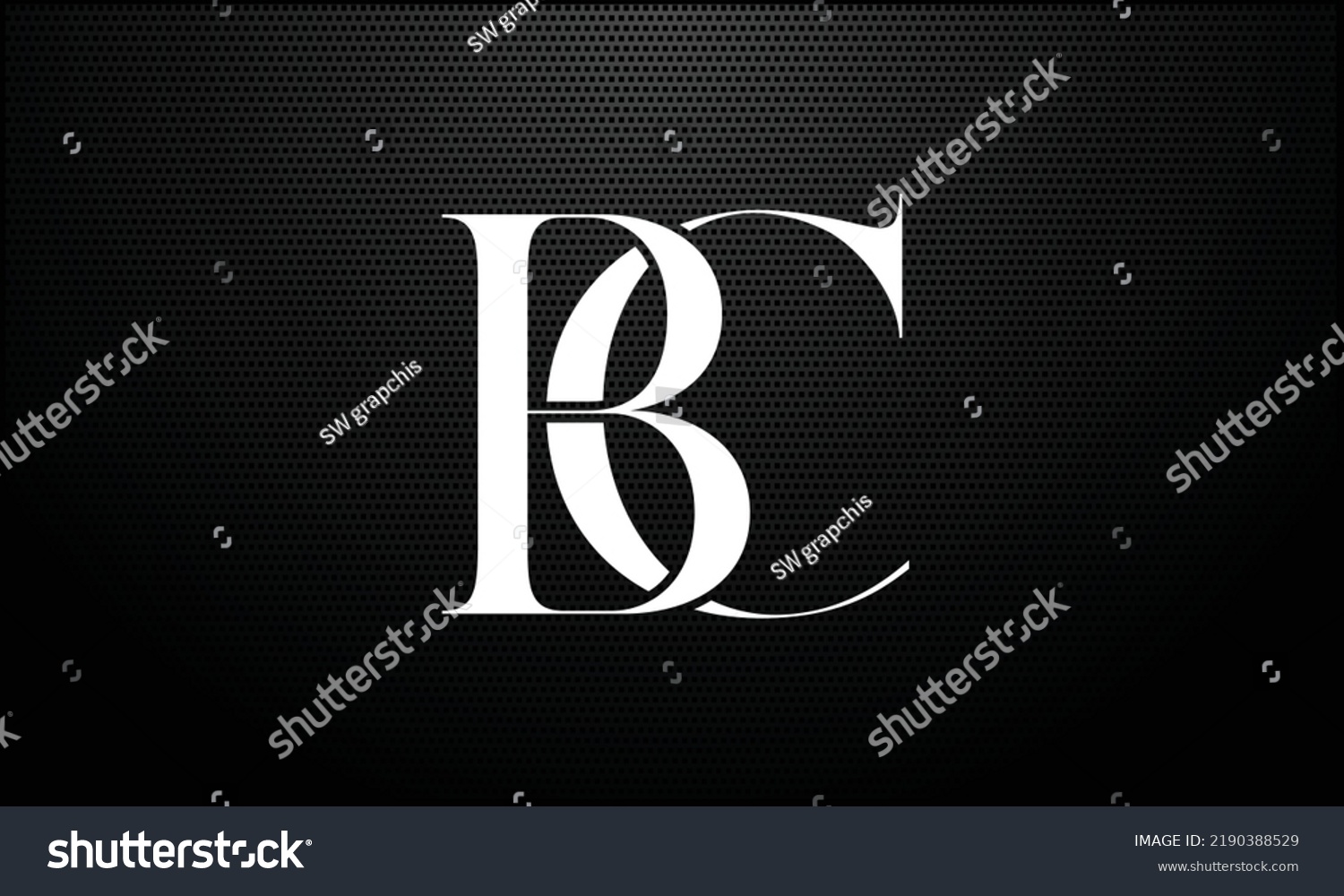 Alphabet Letters Bc Cb Business Logo Stock Vector Royalty Free