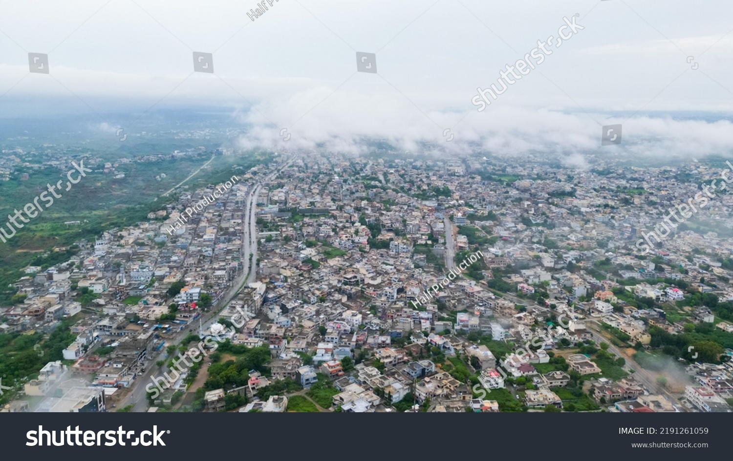 Aerial View Mirpur Azad Kashmir City Stock Photo Shutterstock