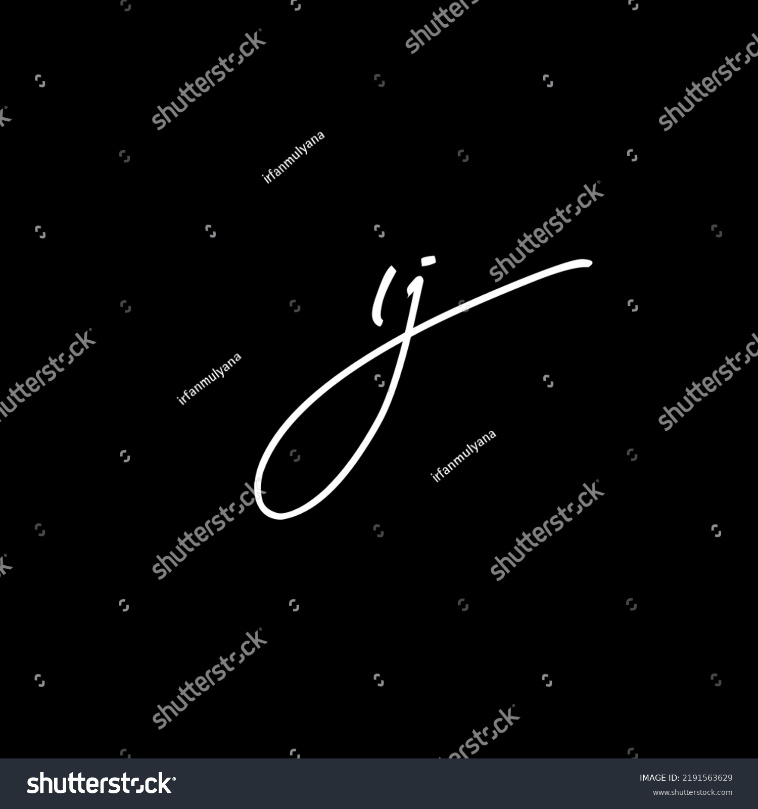 Initial Ij Handwriting Logo Vector Stock Vector Royalty Free