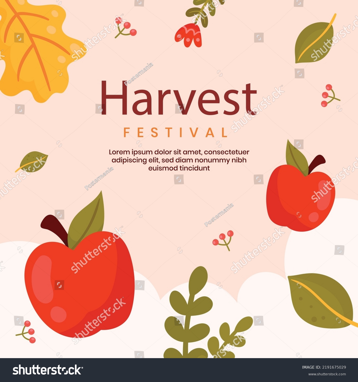 Harvest Festival Hand Drawn Lettering Phrase Stock Vector Royalty Free