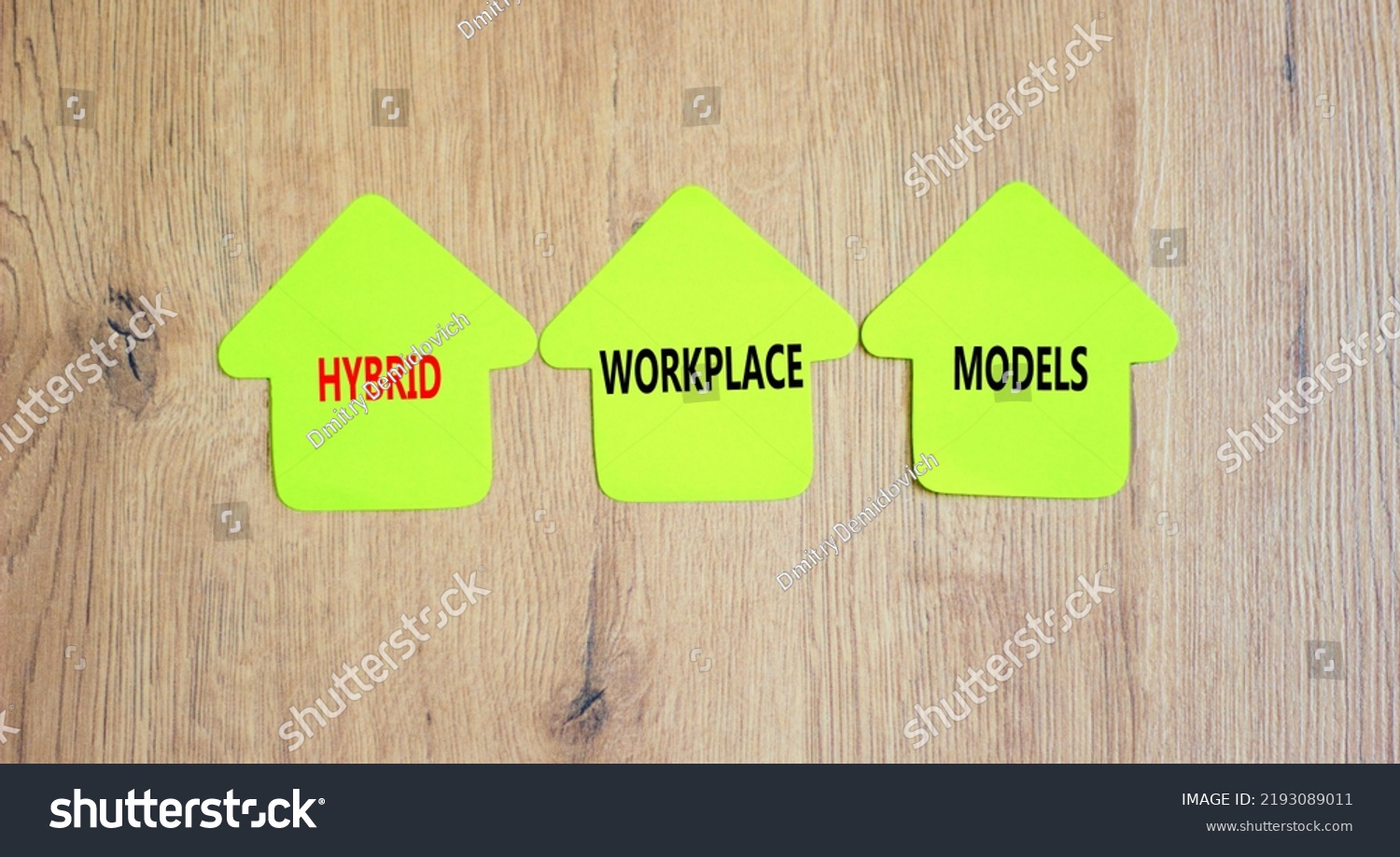 Hybrid Workplace Models Support Symbol Concept Stock Photo 2193089011