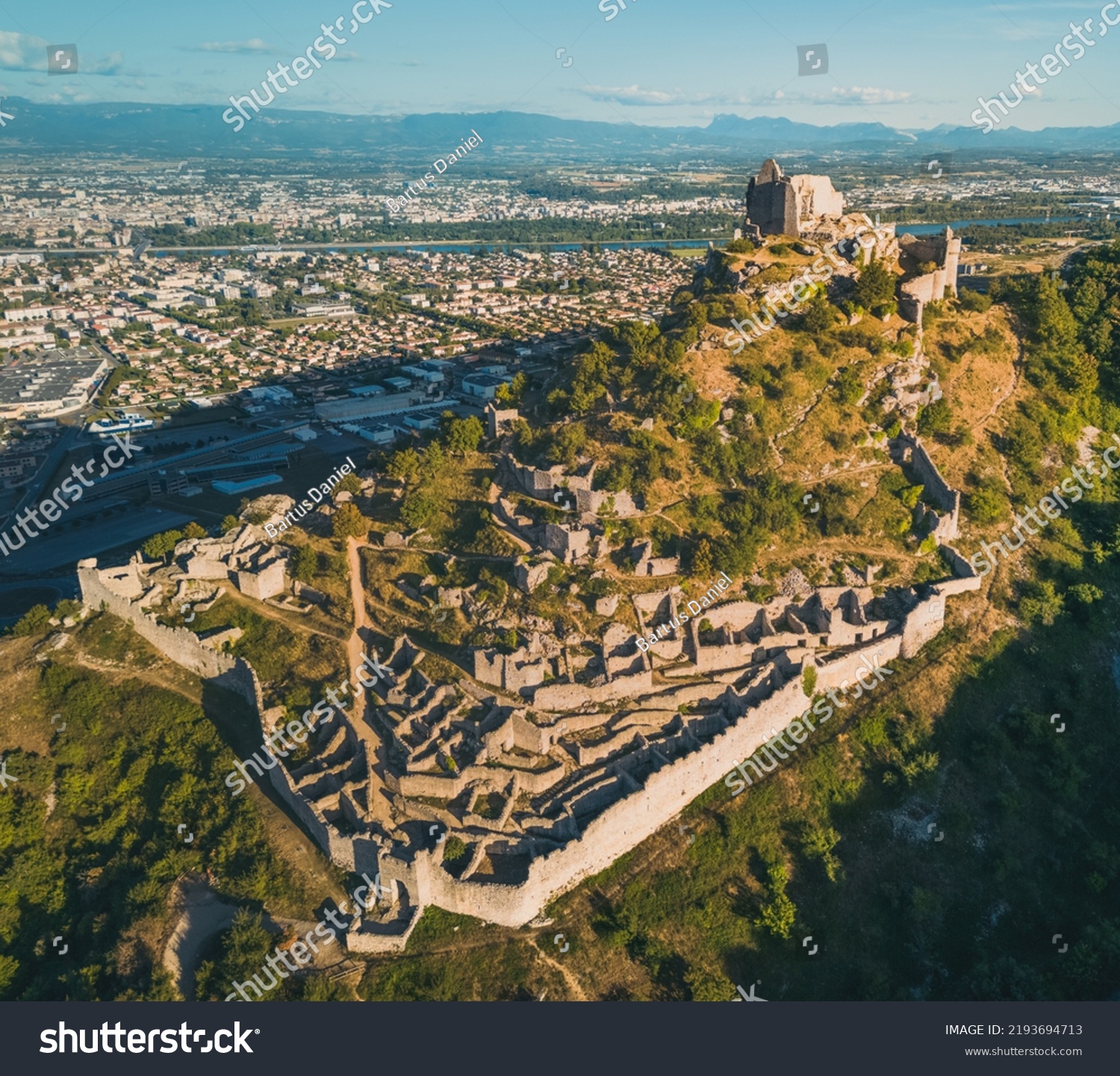 De Crussol Mostlyruined 12th Century Limestone Stock Photo 2193694713