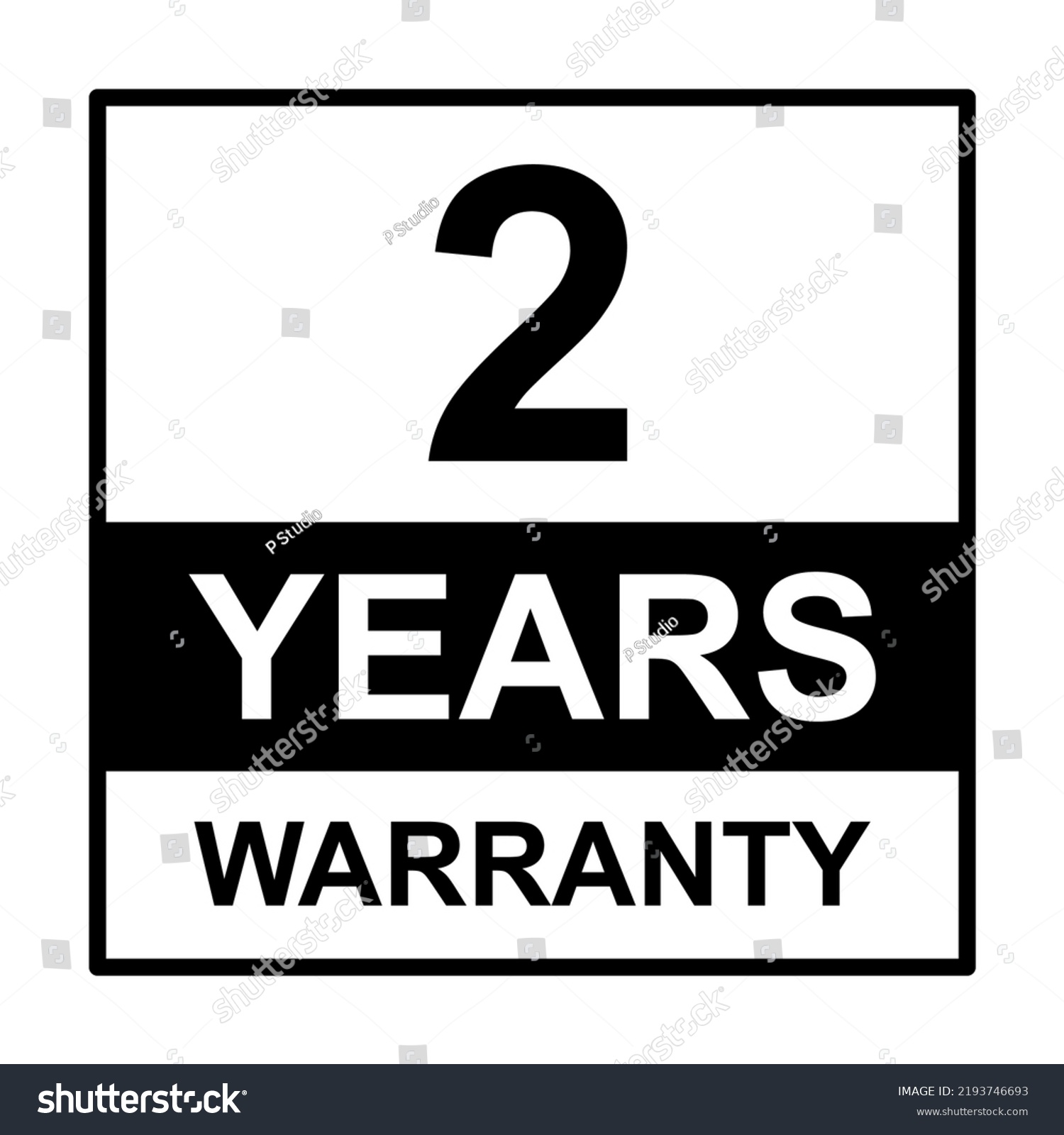 Years Warranty Stamp Icon Vector Stock Vector Royalty Free