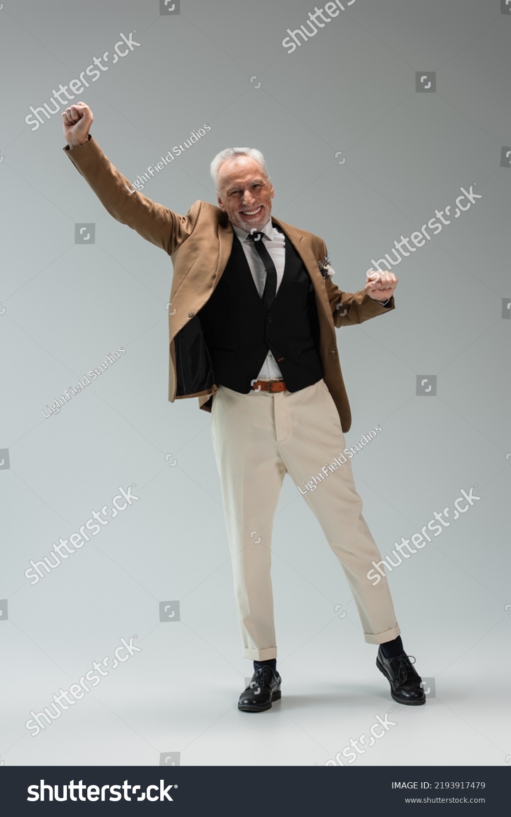 Full Length Excited Middle Aged Groom Stock Photo 2193917479 Shutterstock