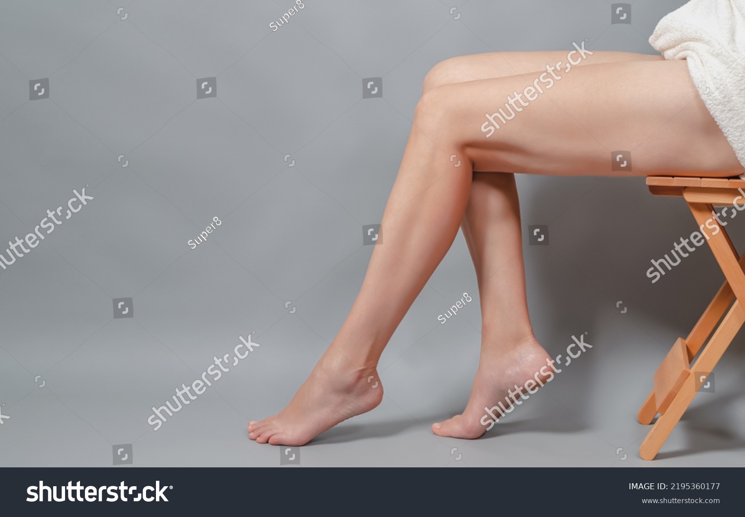 Naked Long Female Legs Sitting On Stock Photo Shutterstock