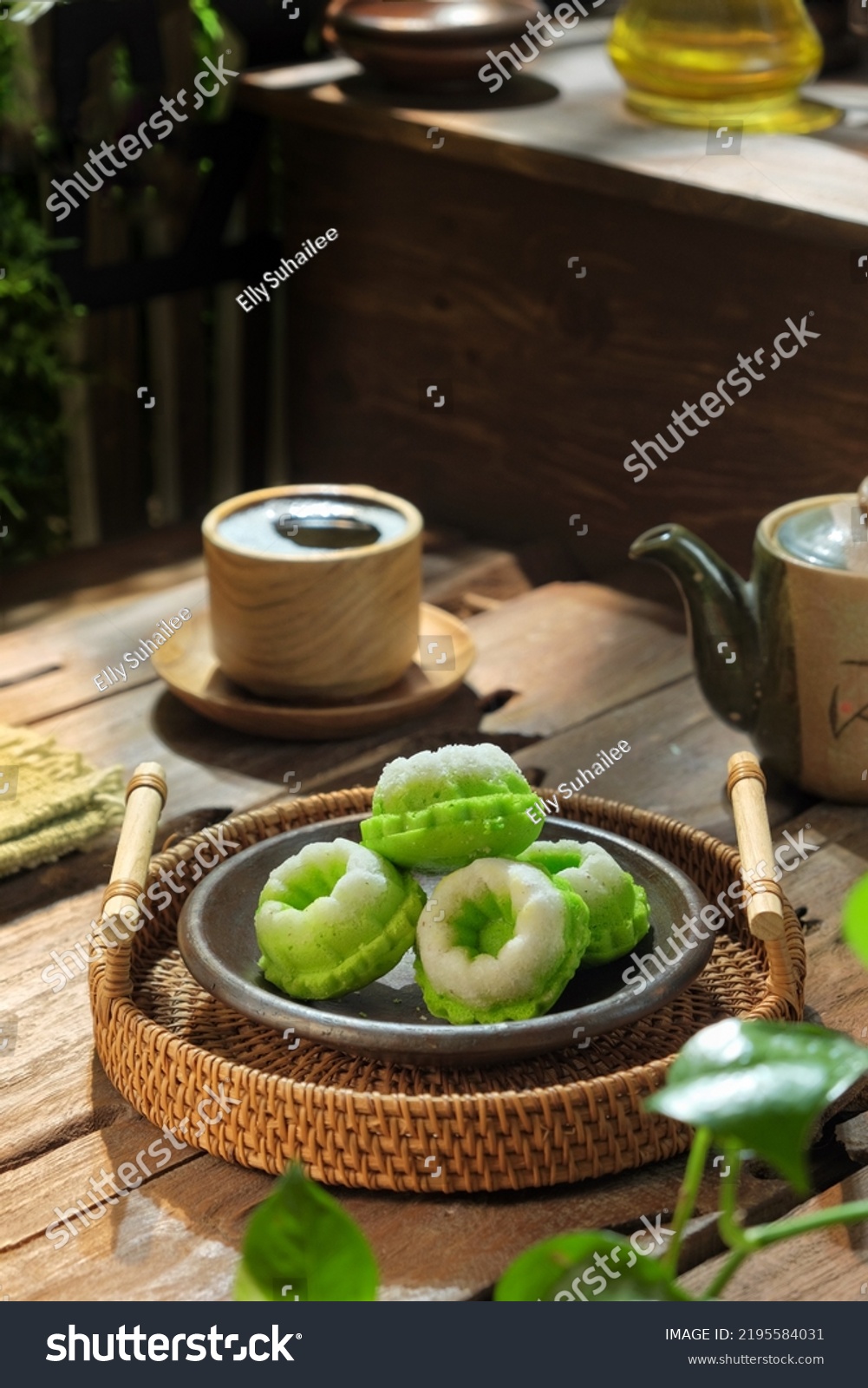 Malaysians Traditional Food Kuih Seri Ayu Stock Photo