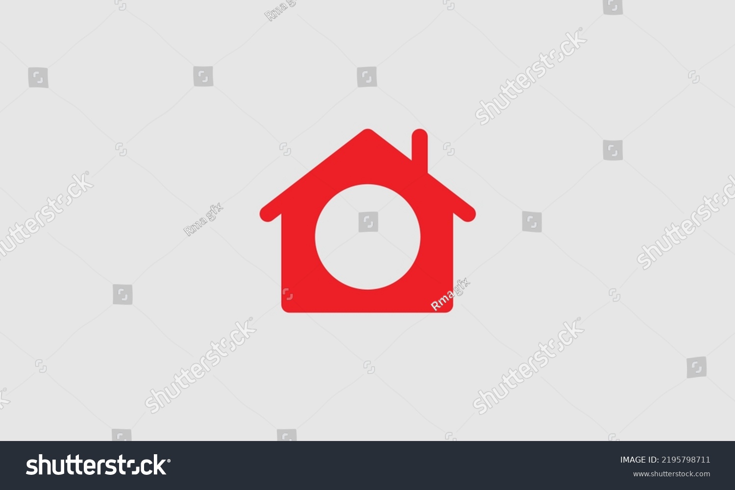 Minimalist Elegant Home Design Logo Line Stock Vector Royalty Free