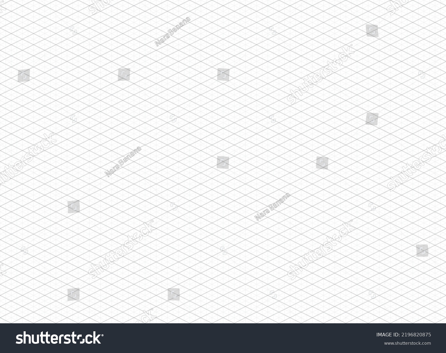 White Isometric Grid Template Vertical Horizontal Stock Vector Royalty