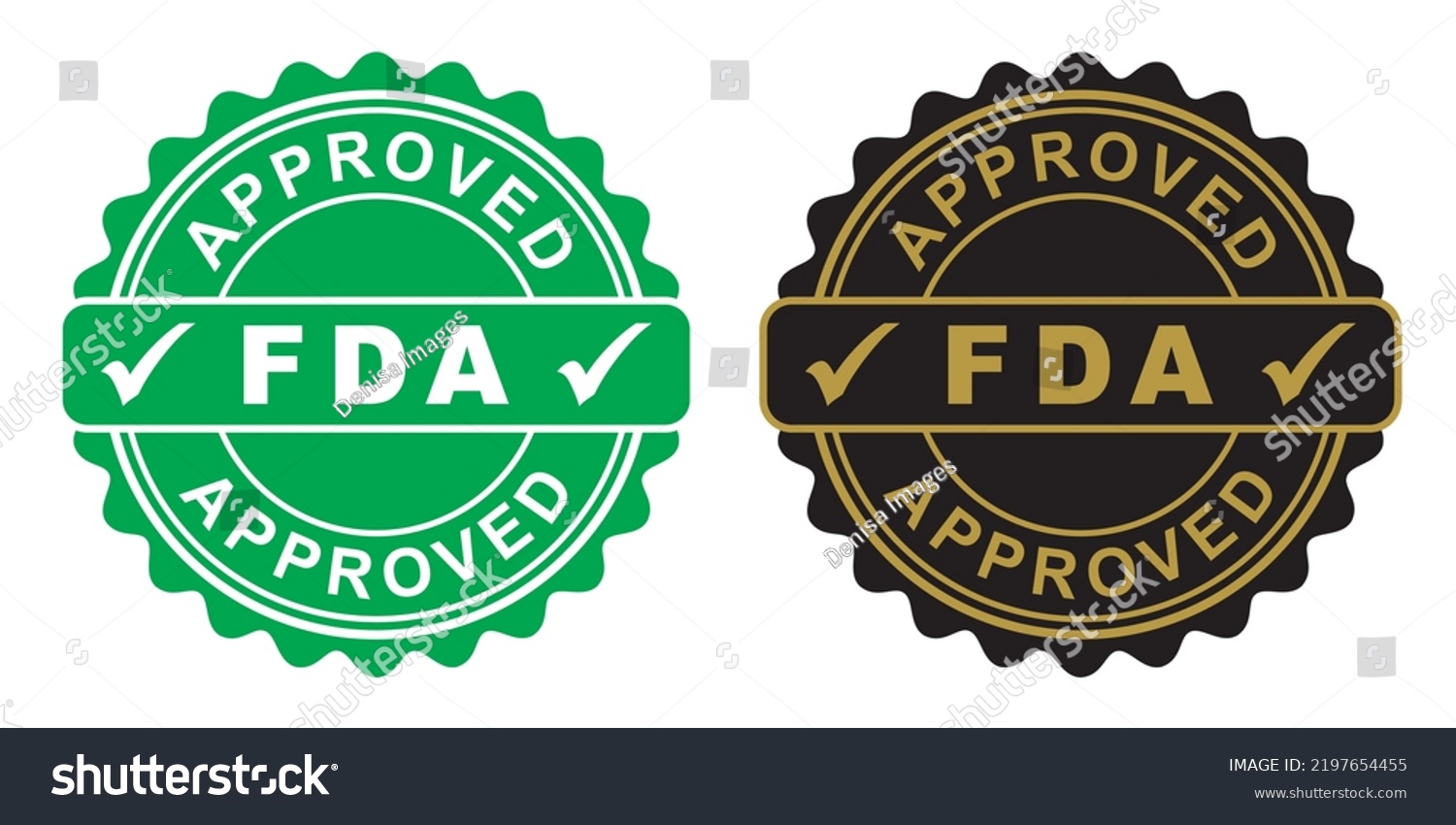 Fda Approved Food Drug Administration Food Stock Vector Royalty Free