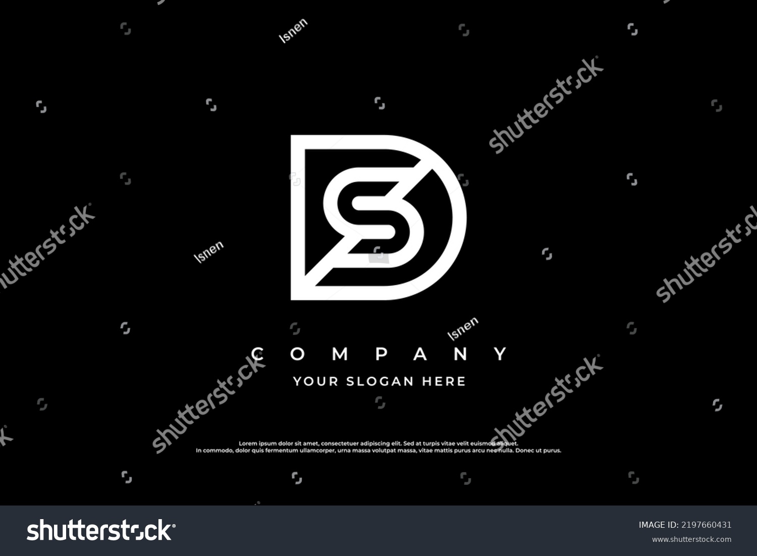 Initial Letter Ds Sd Logo Design Stock Vector Royalty Free 2197660431