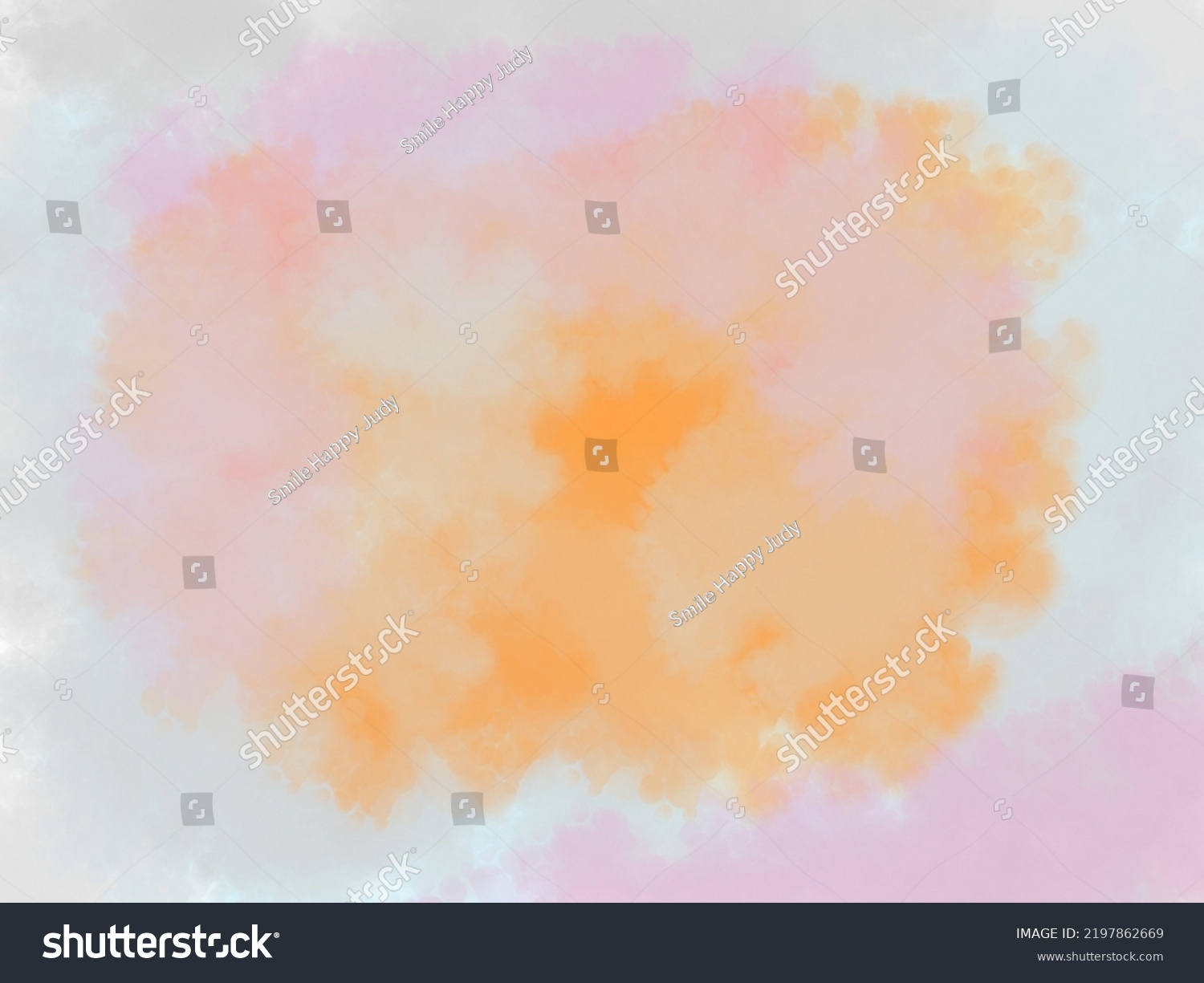 Abstract Watercolor Cloud Background Soft Orange Stock Vector Royalty