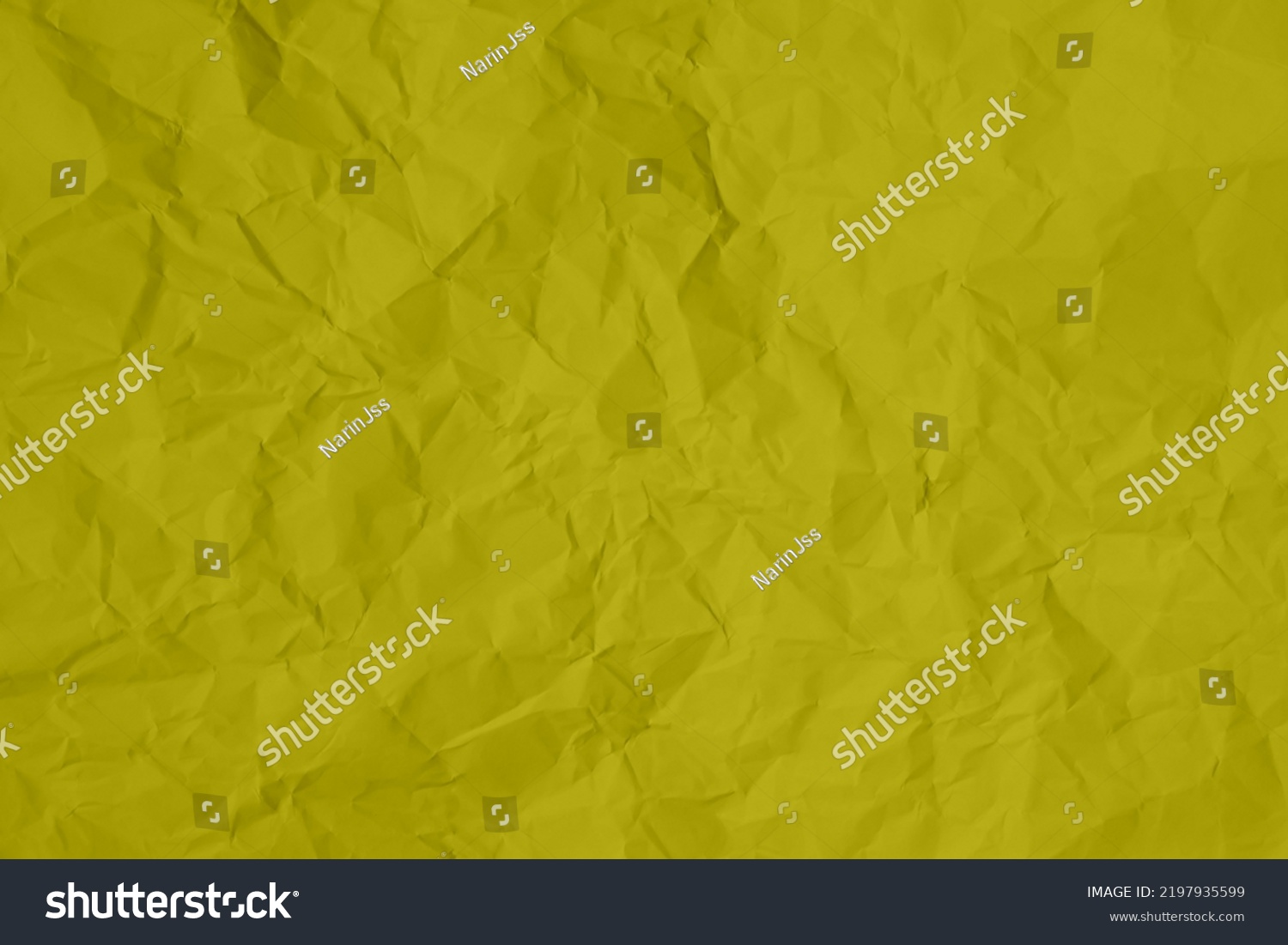 Yellow Crumpled Paper Texture Crumpled Paper Stock Photo