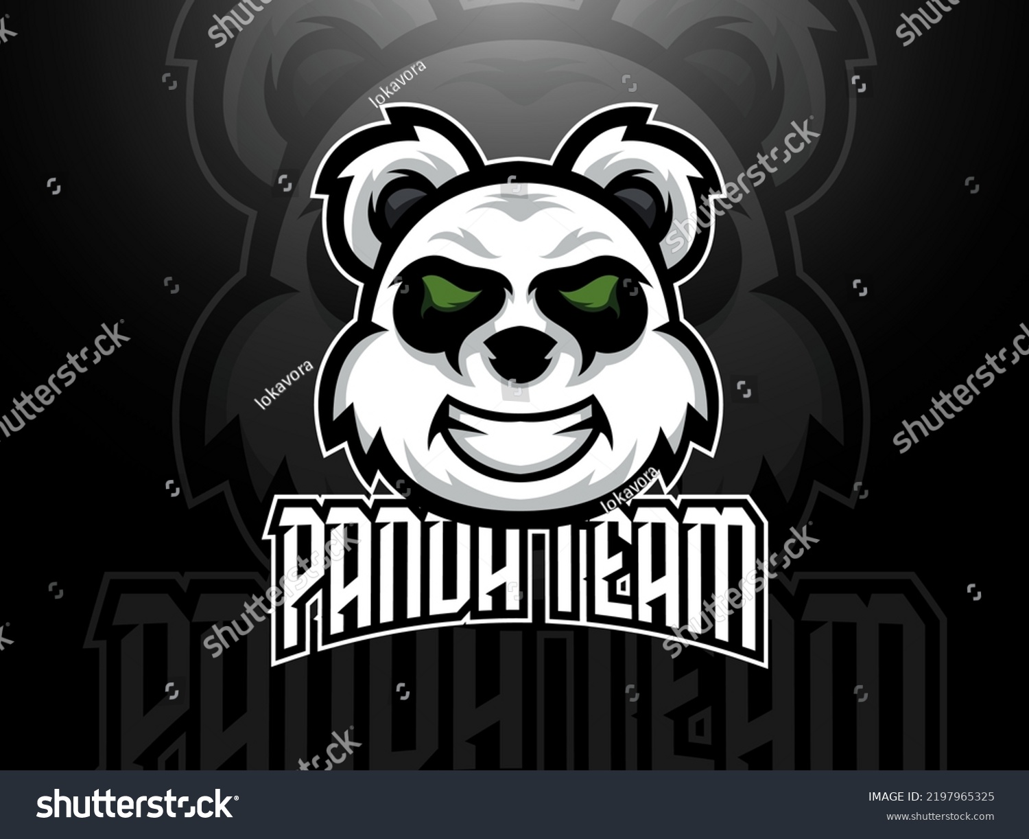 Editable Panda Mascot Logo Template Stock Vector Royalty Free