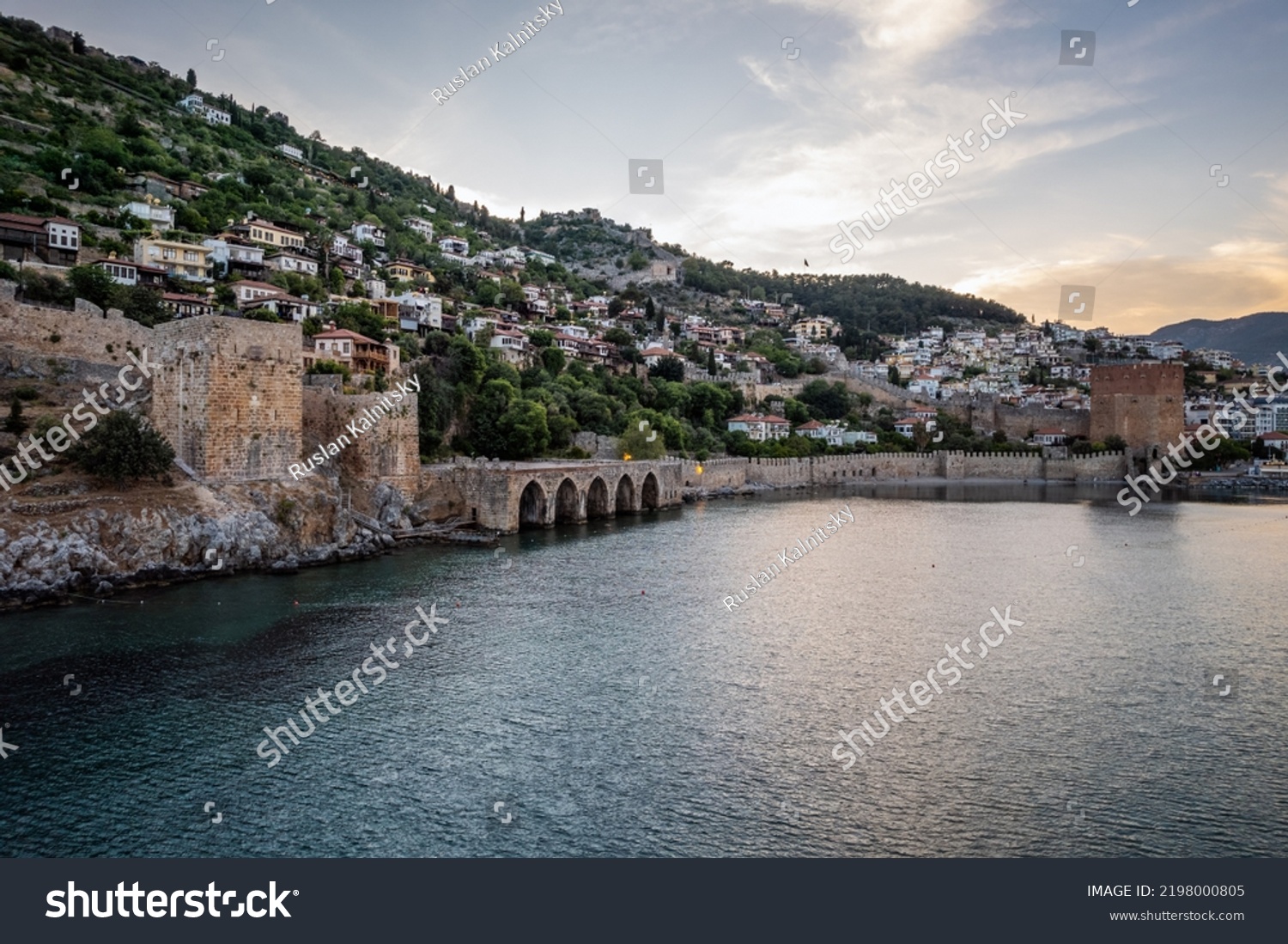 Aerial View Ancient Shipyard Near Kizil Stock Photo