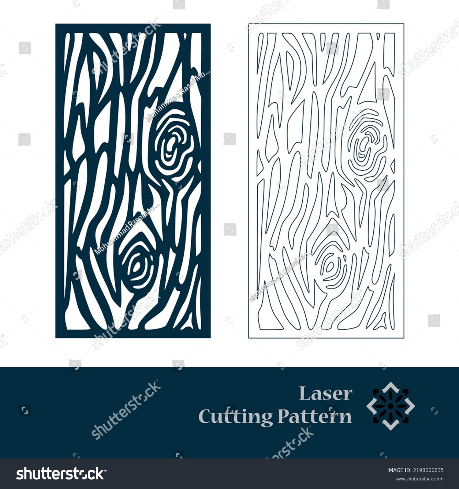 Laser Cnc Cut Pattern Vector Template Stock Vector Royalty Free