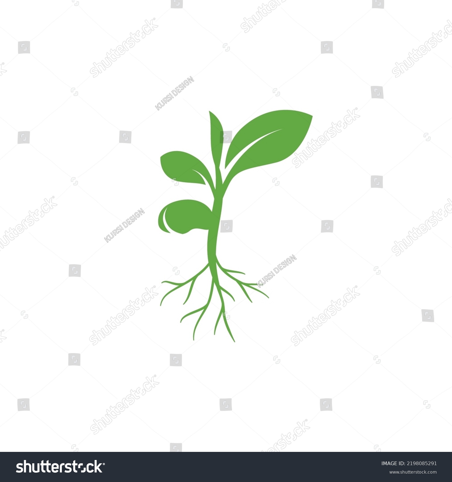 Sprout Eco Logo Icon Green Leaf Stock Vector Royalty Free