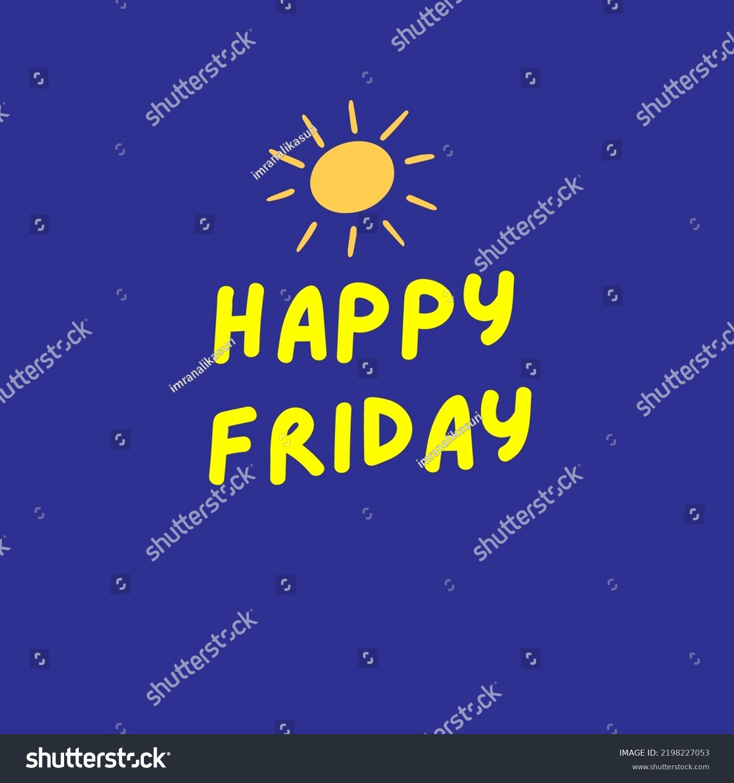 Happy Friday Vector Design Illustration Stock Vector Royalty Free