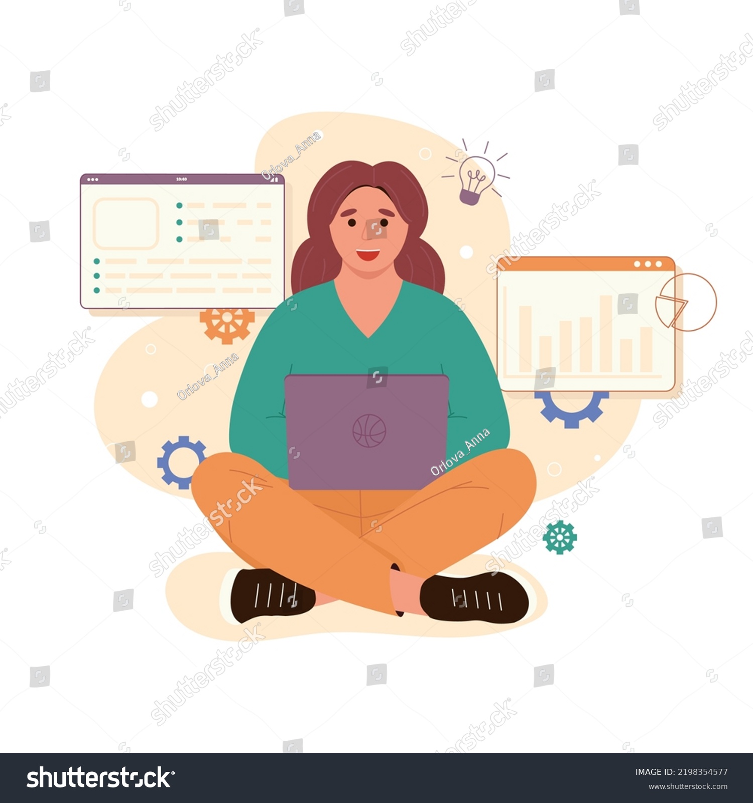 Content Management System Concept Design Cms Stock Vector Royalty Free