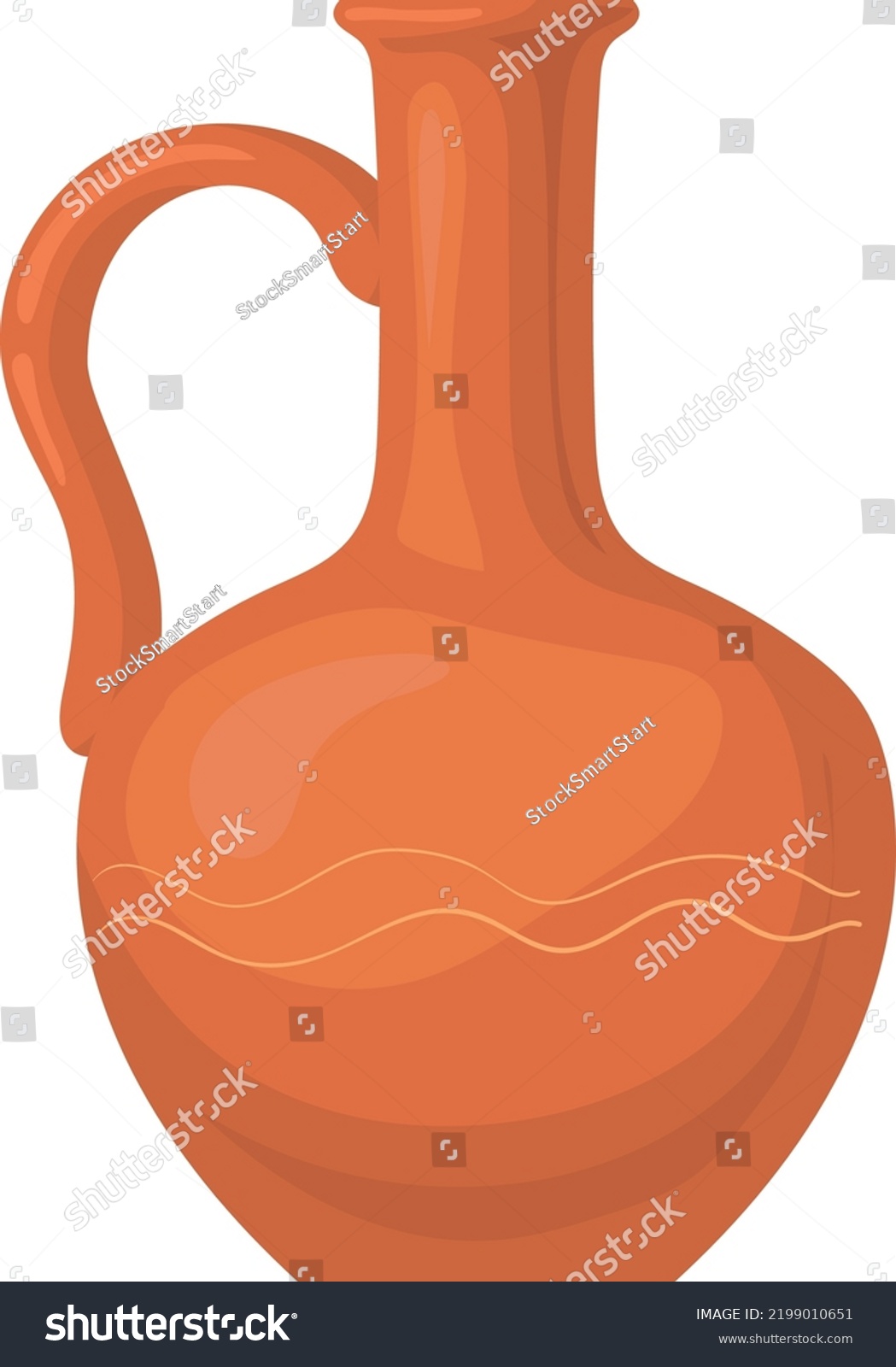 Ceramic Jug Icon Cartoon Clay Classic Stock Vector Royalty Free