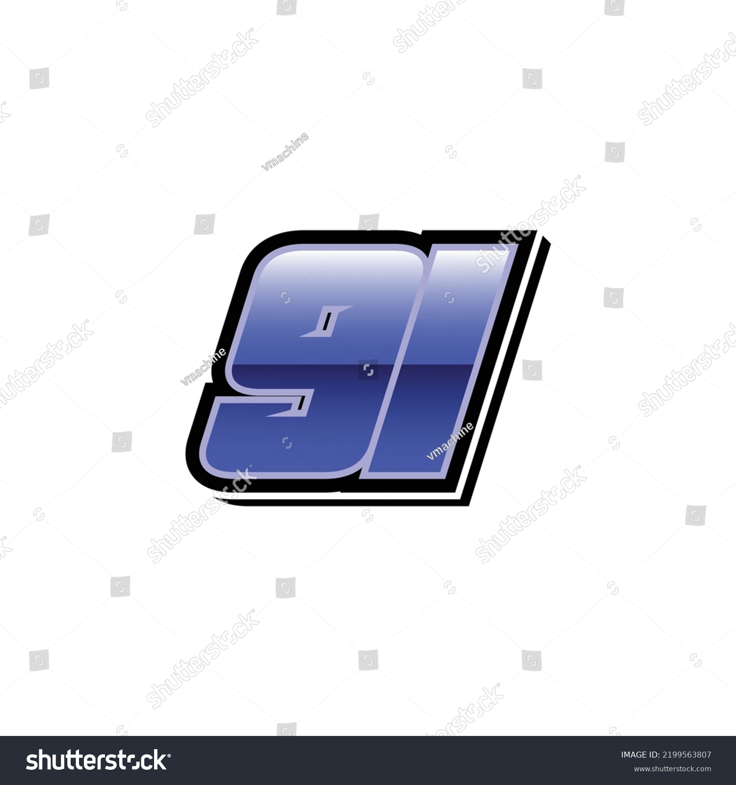 Racing Start Blue Number Vector Stock Vector Royalty Free