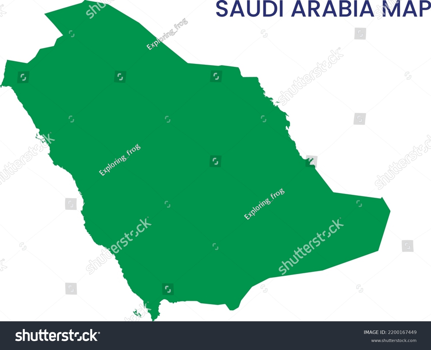 High Detailed Map Saudi Arabia Outline Stock Vector Royalty Free