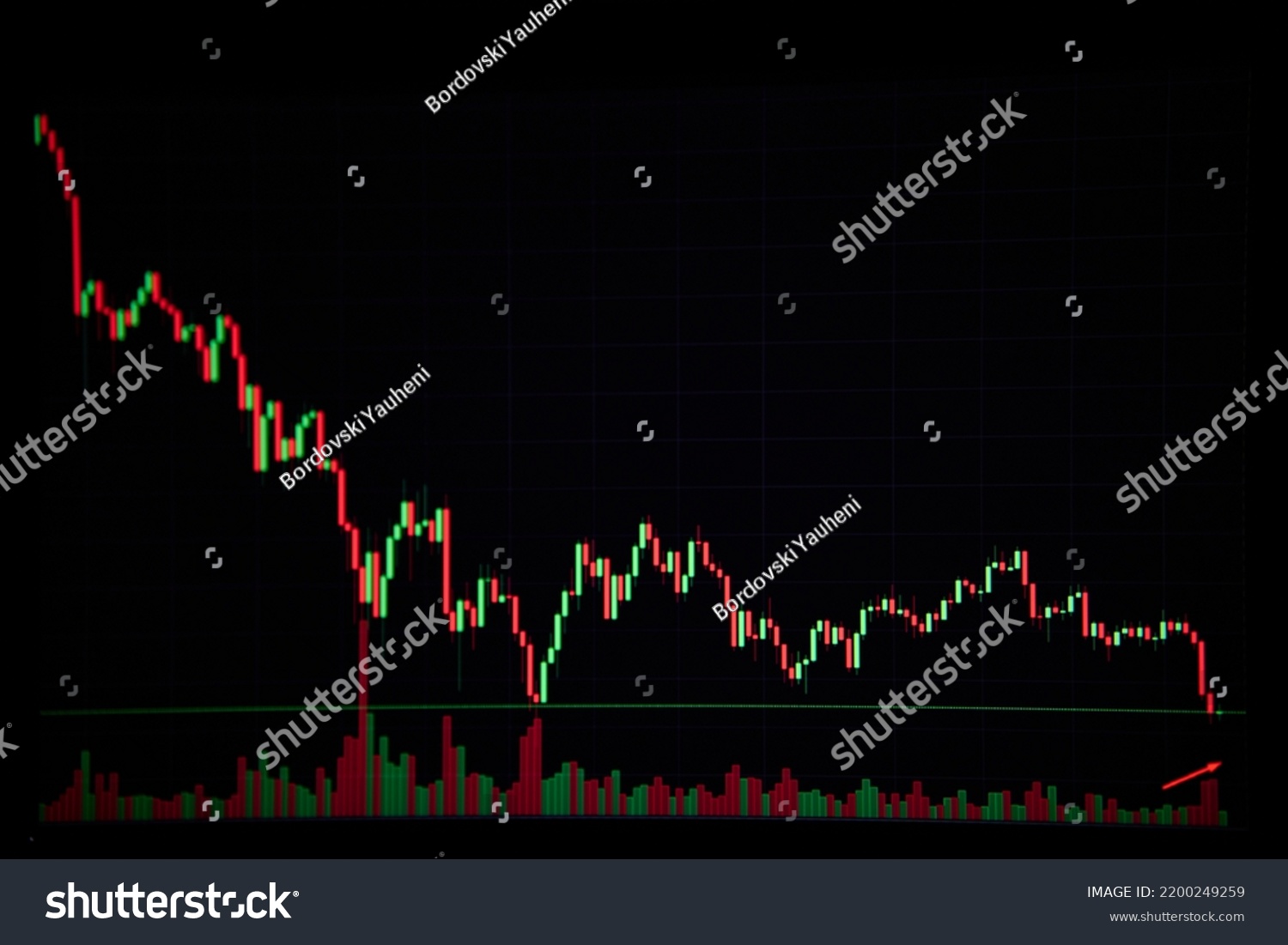 Stock Market Exchange Candlestick Chart Graph Stock Photo