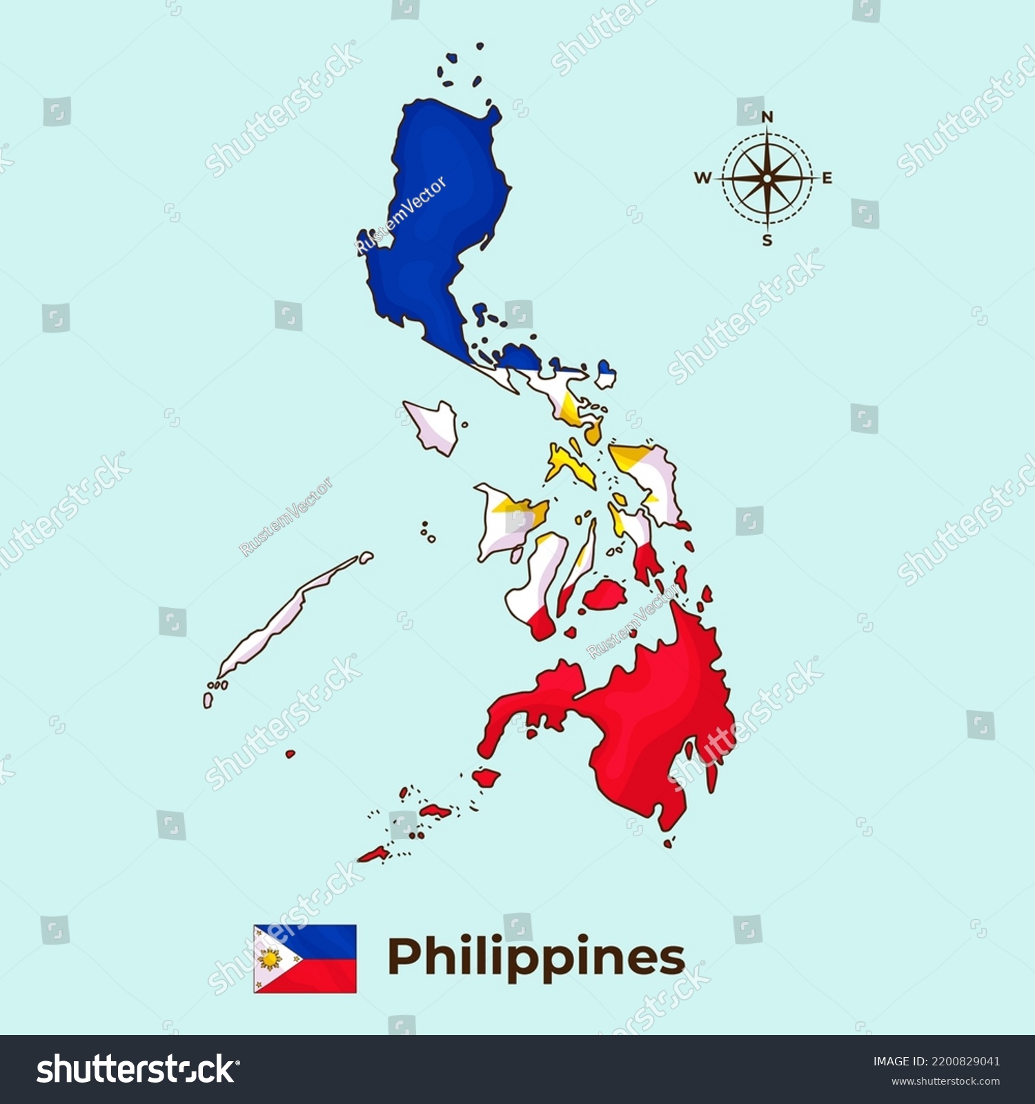 Hand Drawn Philippine Map Vector Illustration Stock Vector Royalty