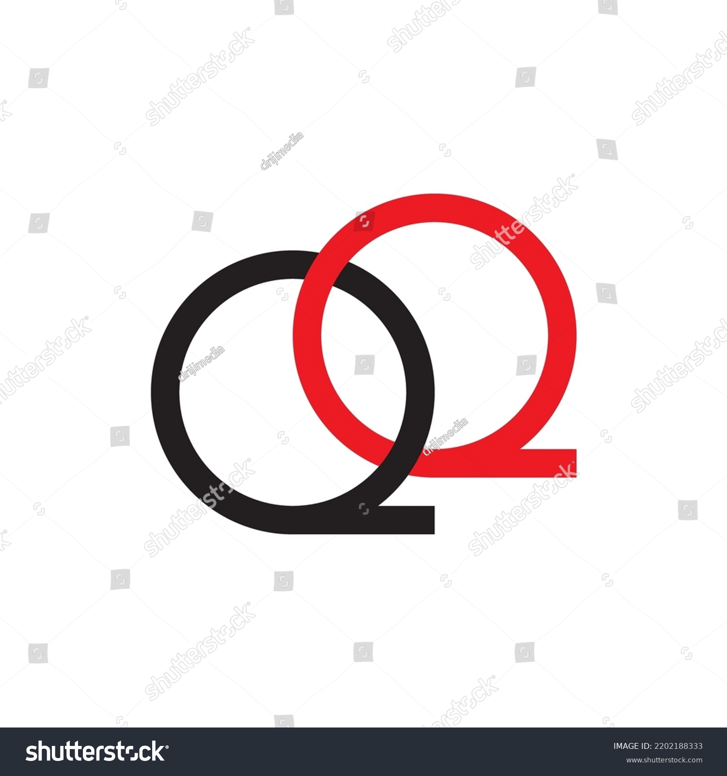 Qq Letter Logo Design Vector Stock Vector Royalty Free 2202188333