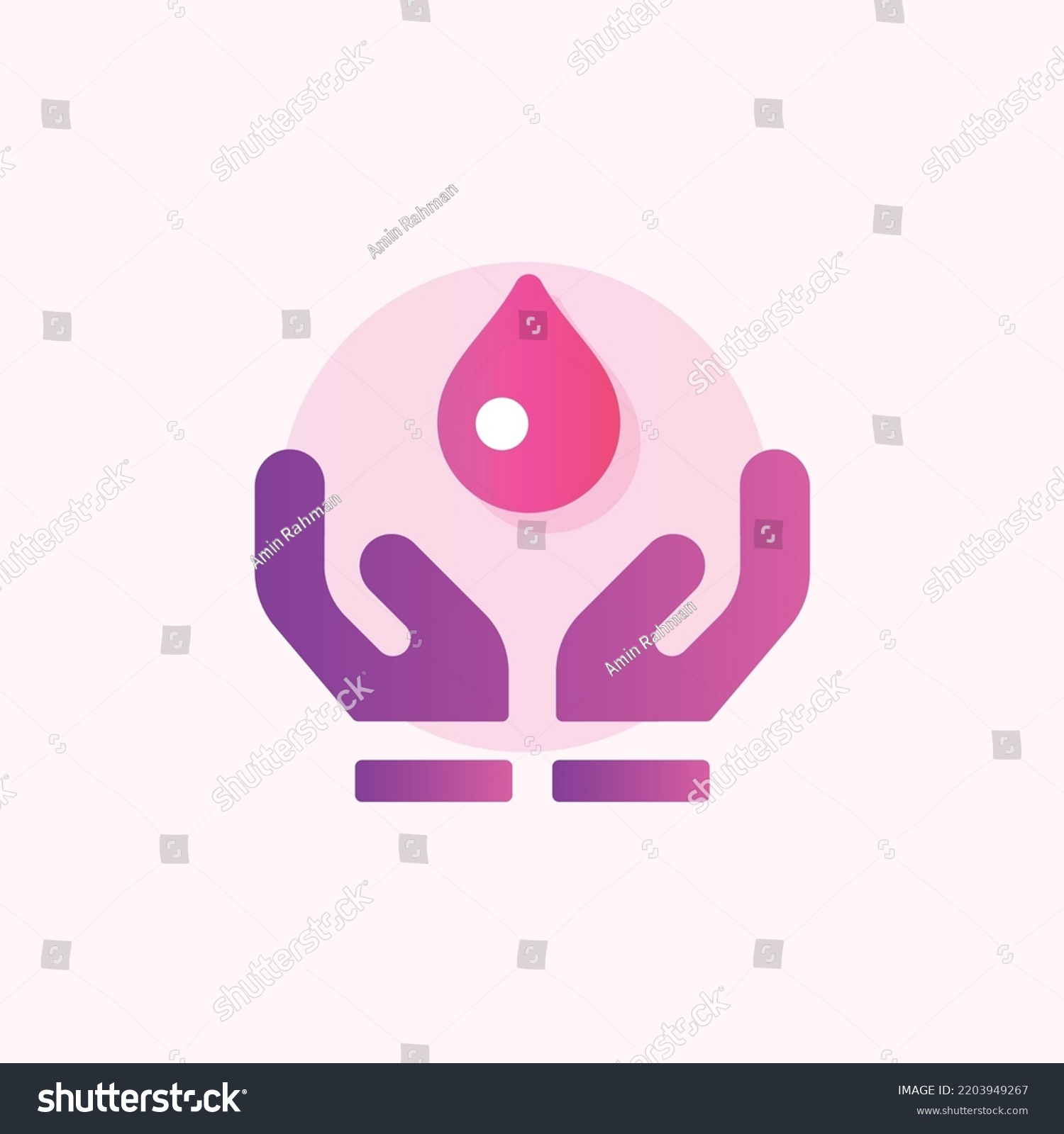 Blood Donor Icon Transparent Purple Pink Stock Vector Royalty Free