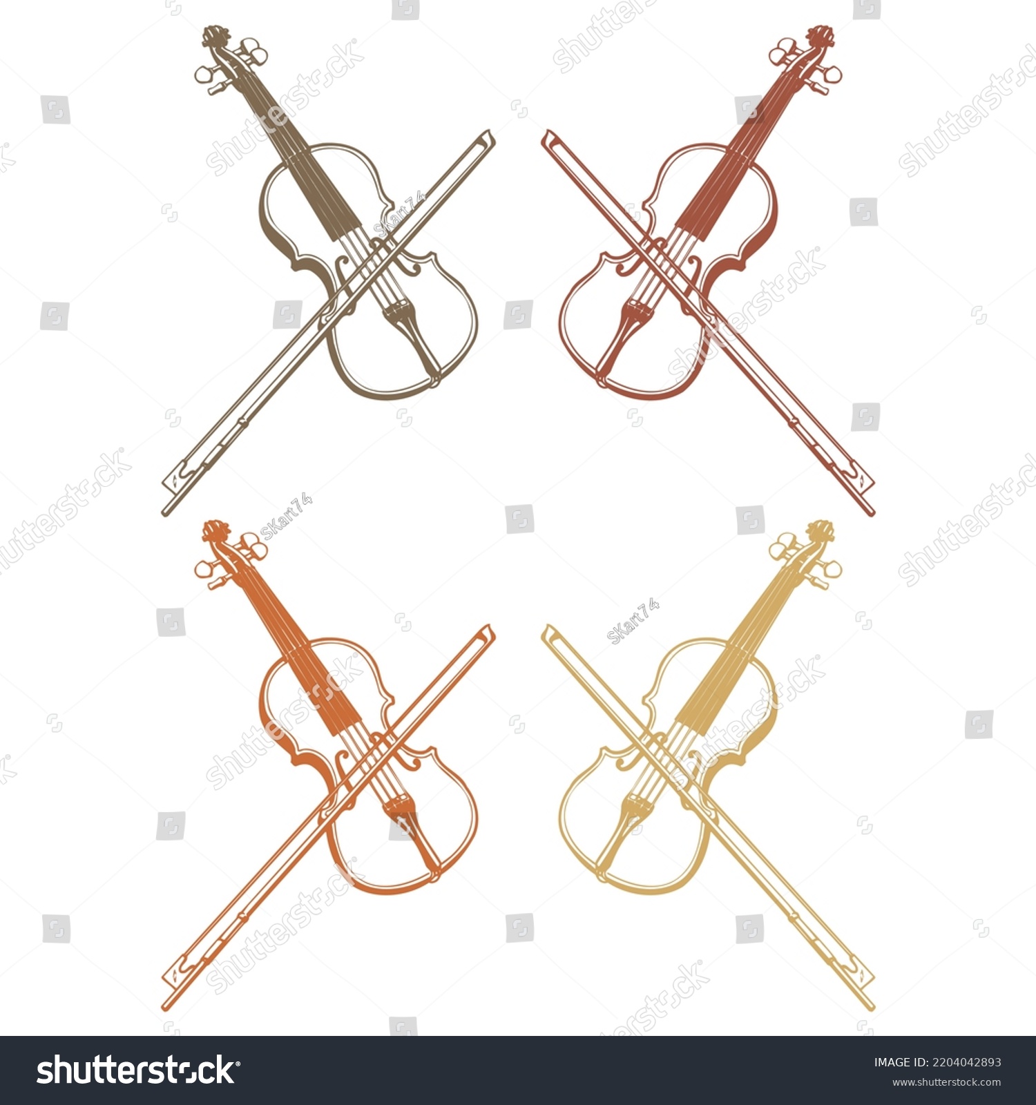 Violin Bow Vector Illustration Stock Vector Royalty Free