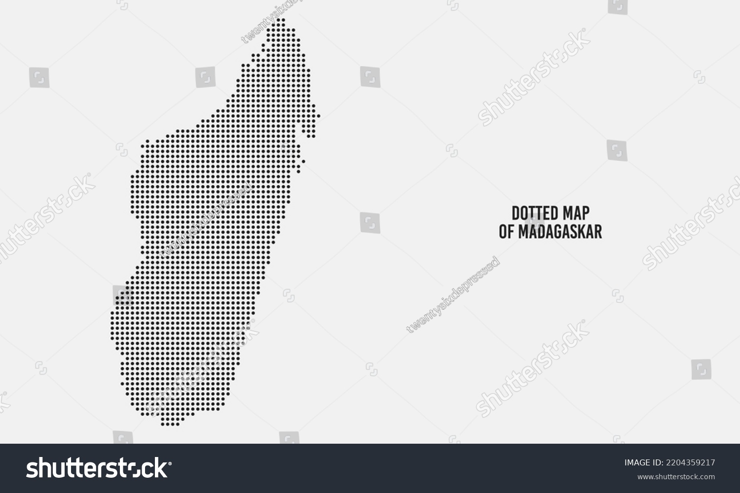 Dotted Madagascar Map Vector Illustration Stock Vector Royalty Free