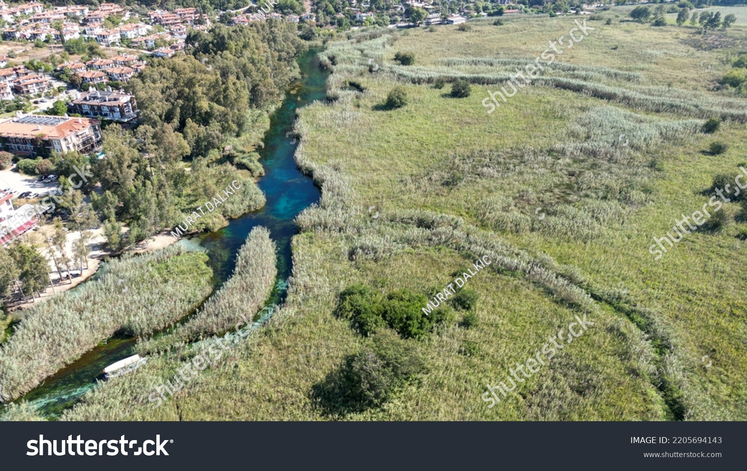 Aerial View Azmak Rive Akyaka Mugla Stock Photo Shutterstock