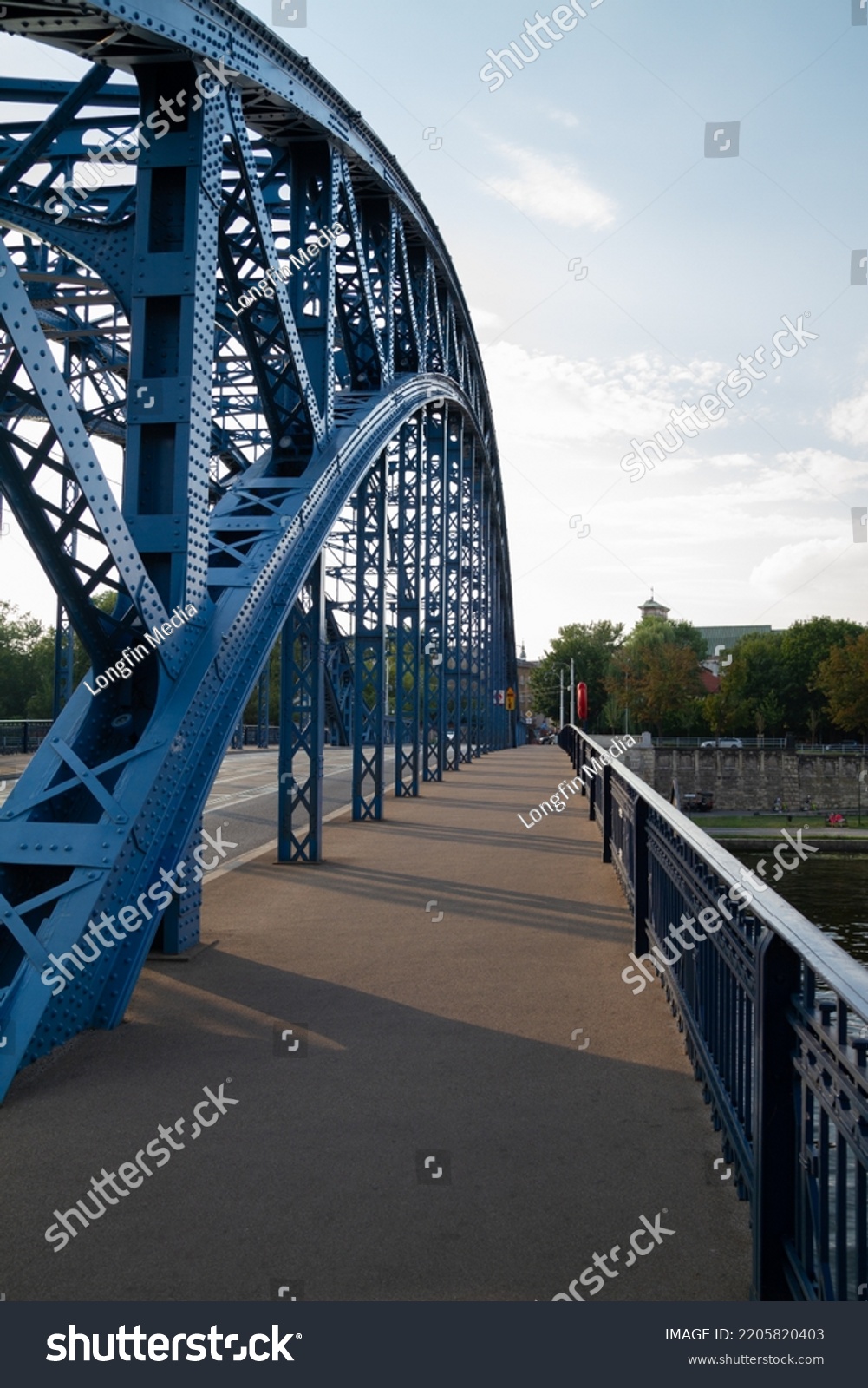 Jozef Pilsudski Bridge Most Second Bridge Stock Photo 2205820403