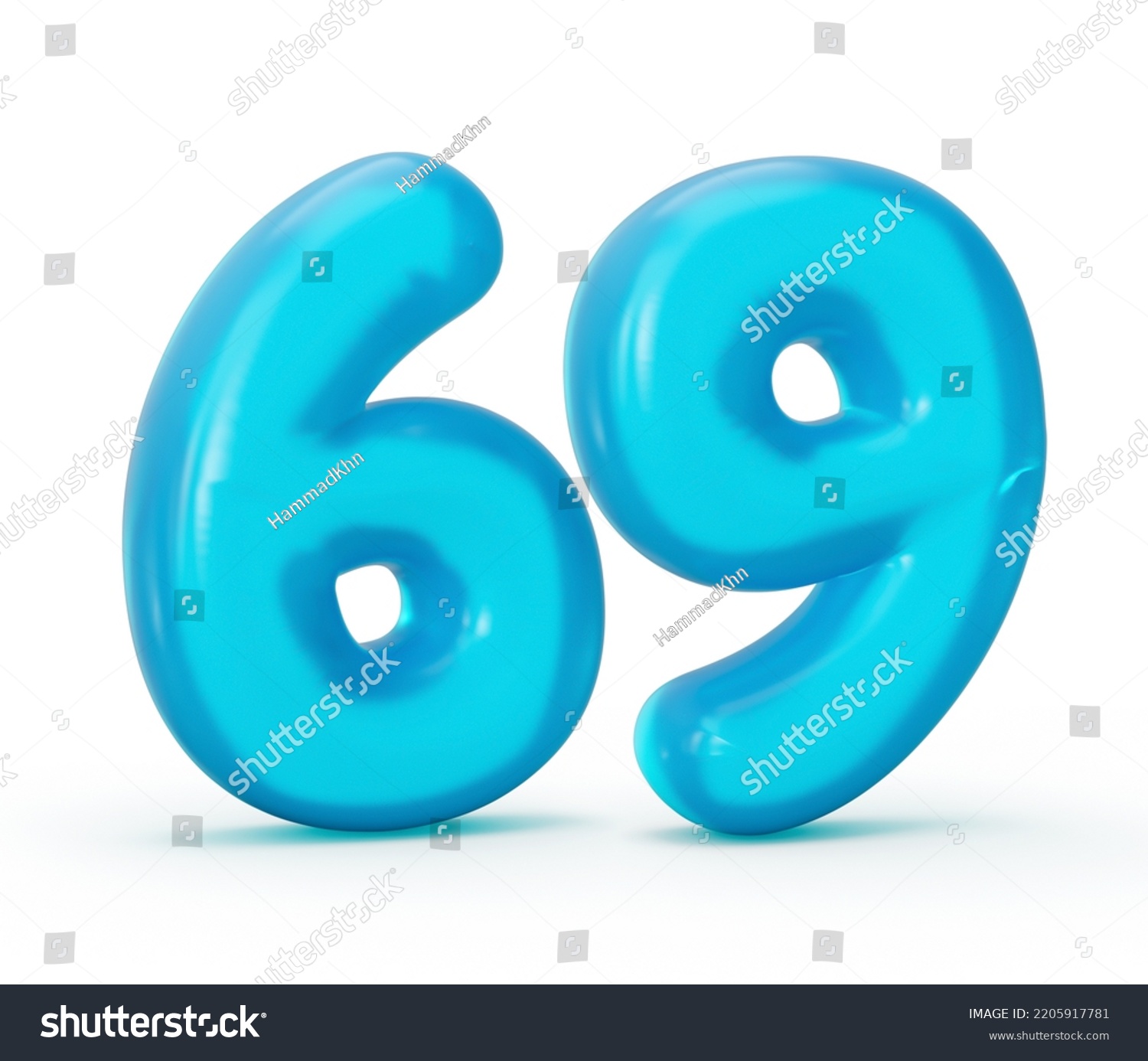 Blue Jelly Digit 69 Sixty Nine Stock Illustration 2205917781 Shutterstock