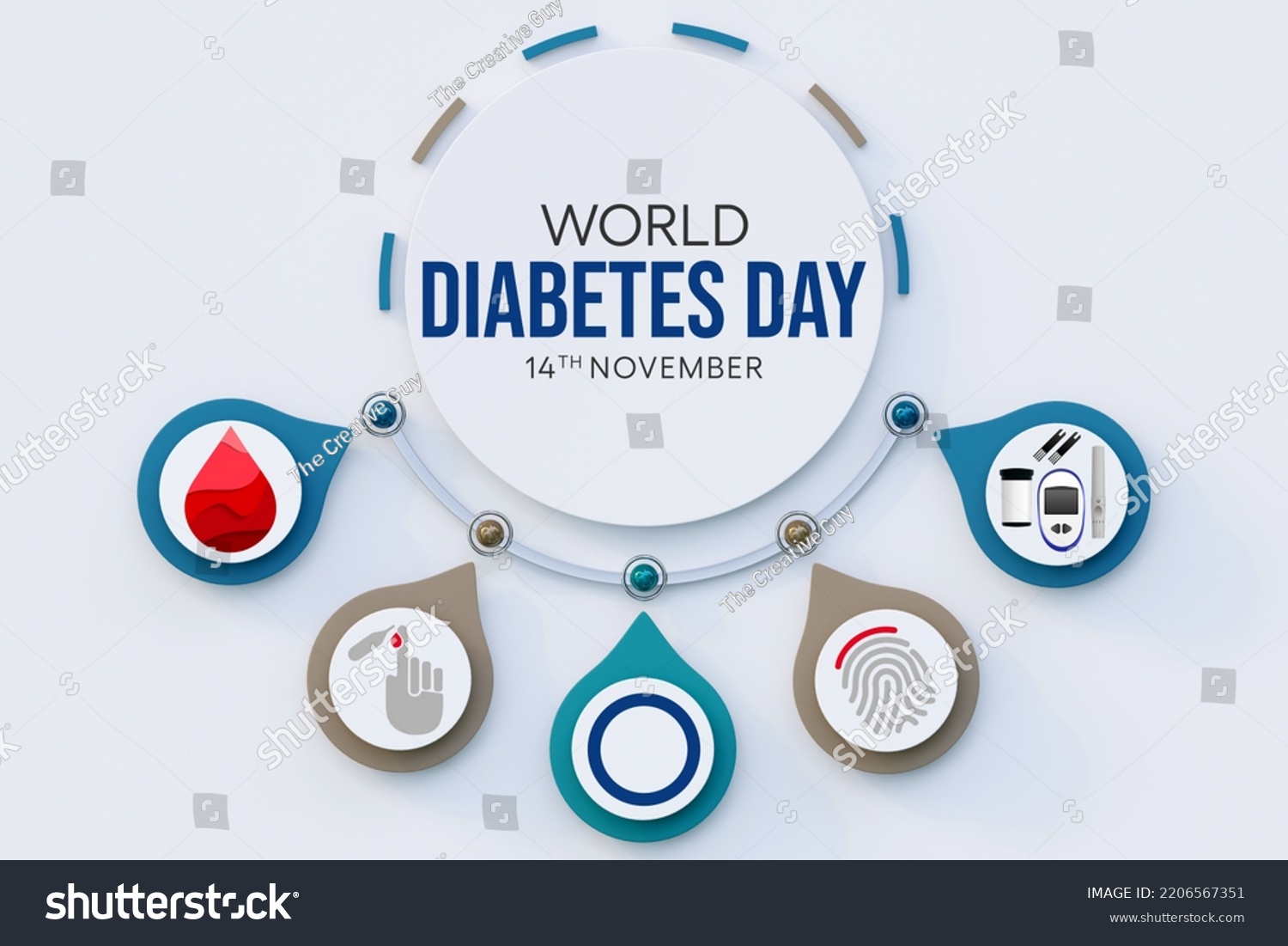 World Diabetes Day Observed Every Year Stock Illustration