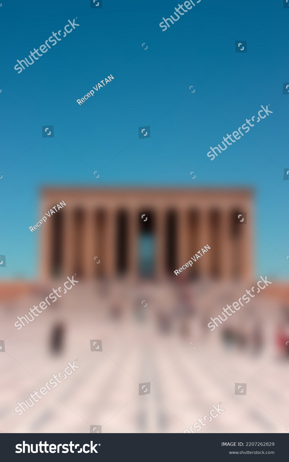 Blurred Anitkabir Ataturks Tomb Ankara Turkey Stock Photo