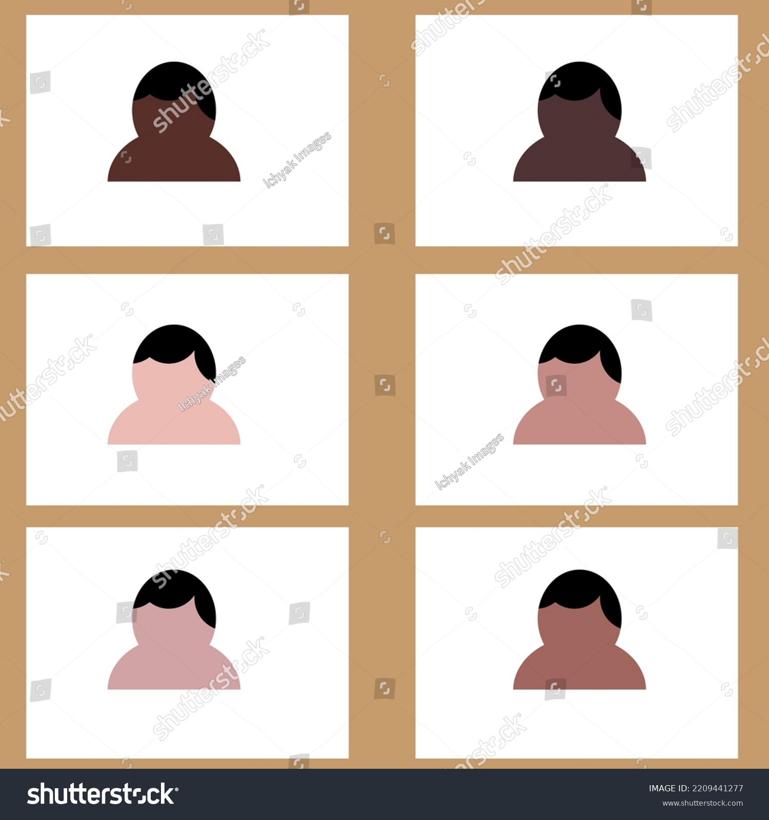 Skin Color Index Infographic Vector Face Stock Vector Royalty Free