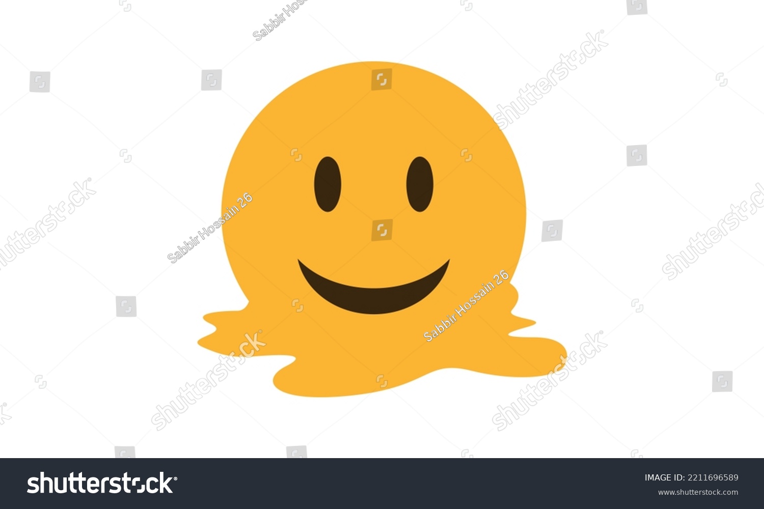 Melting Face Emoji Vector Melting Face Stock Vector Royalty Free