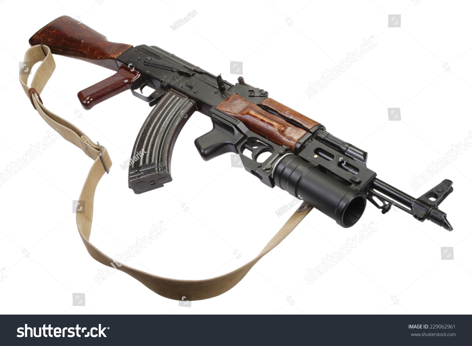 Kalashnikov Ak Gp Grenade Launcher Foto Stok Shutterstock