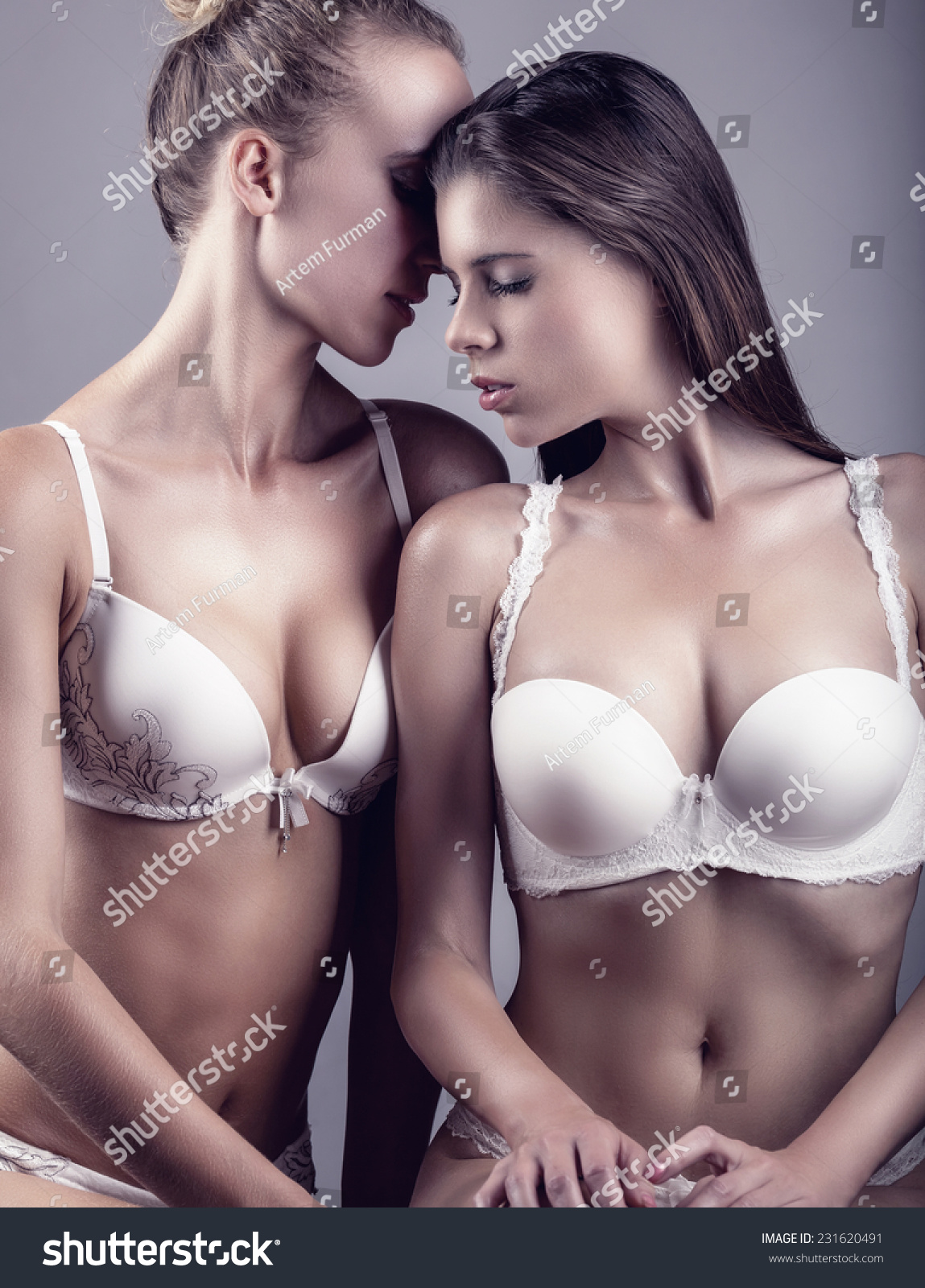 Satin glamour lesbian foreplay threesome compilation