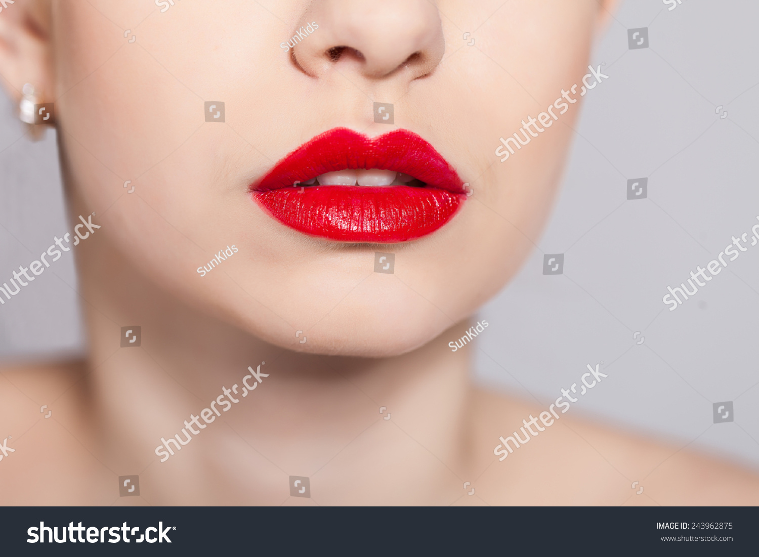 Sexy Lips Beauty Red Lips Makeup Stock Photo 243962875 Shutterstock