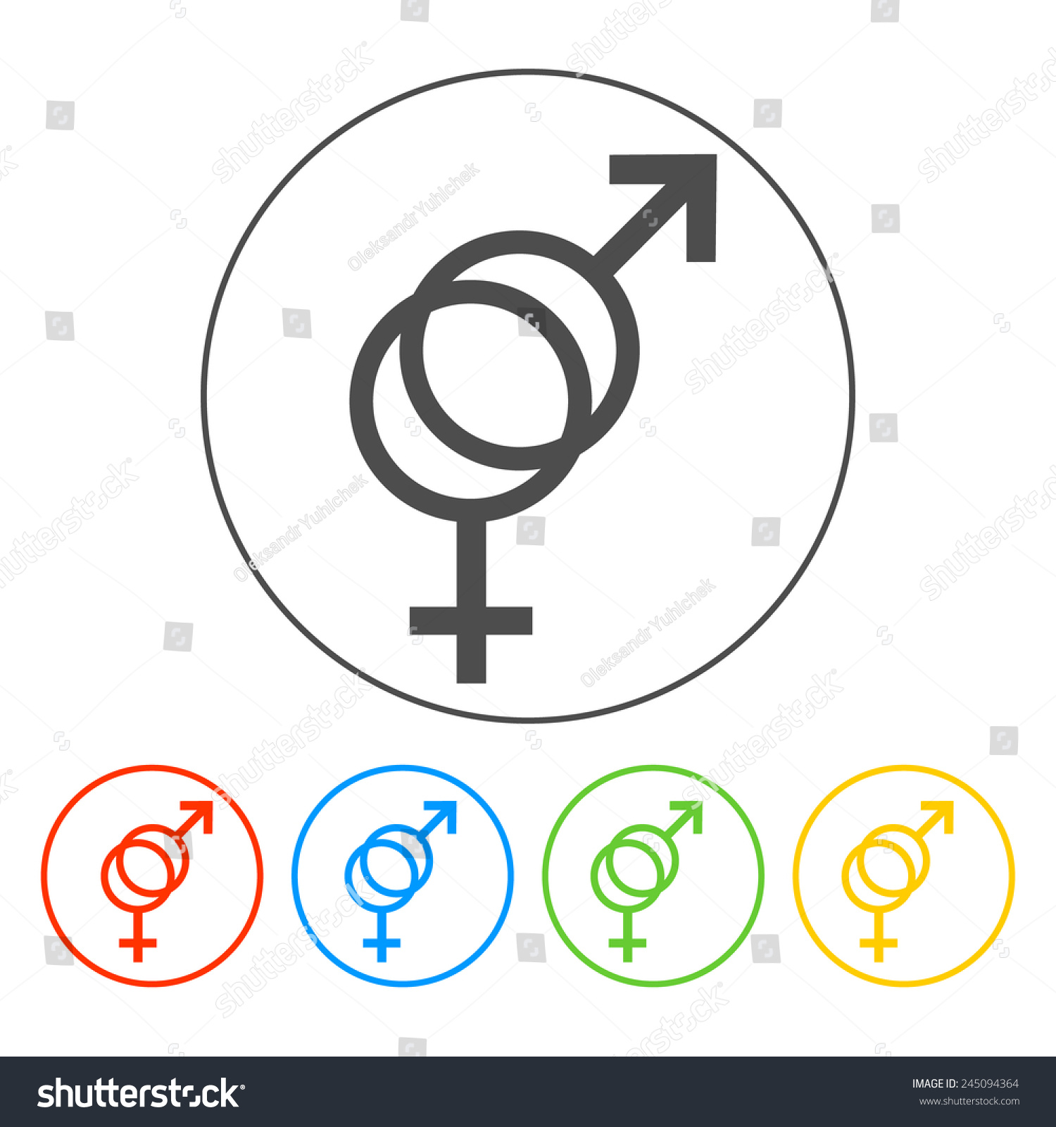 Male Female Sex Symbol Vector Illustration Stock Vector Royalty Free