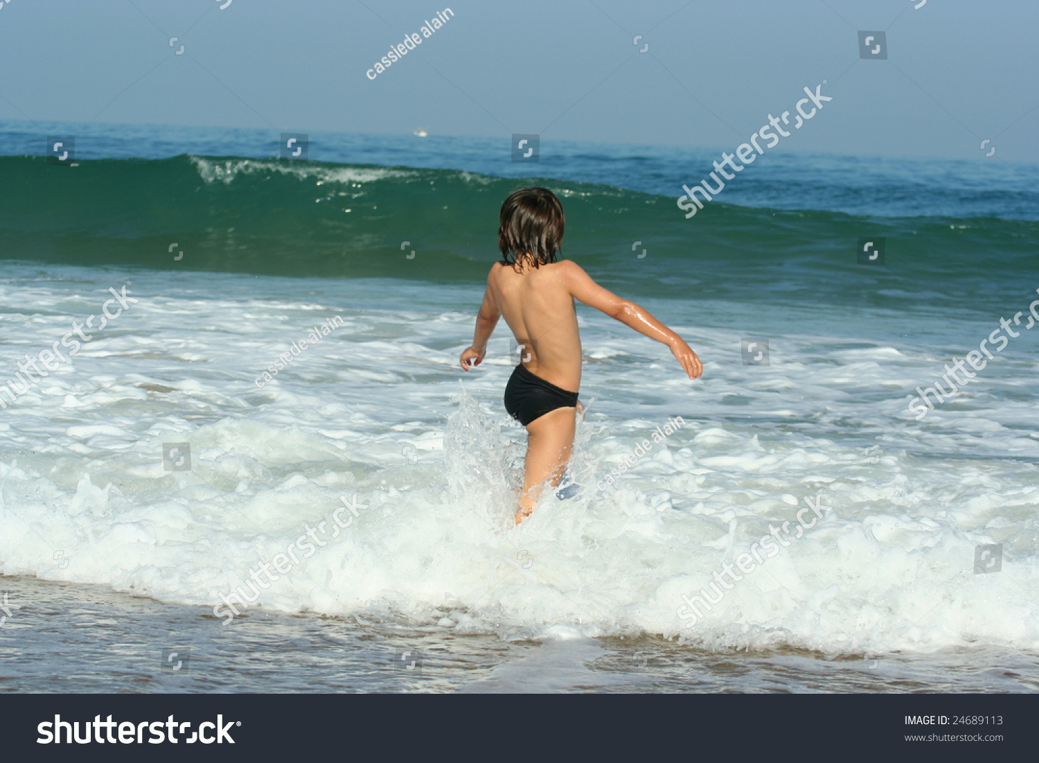 Skinny dipping beach photo