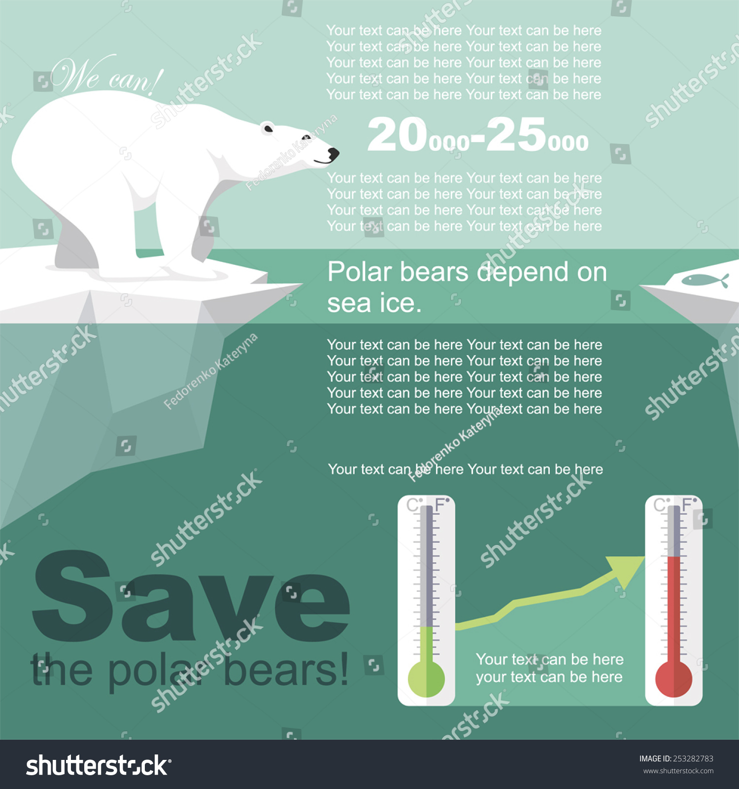 Polar Bear Infographic Shutterstock