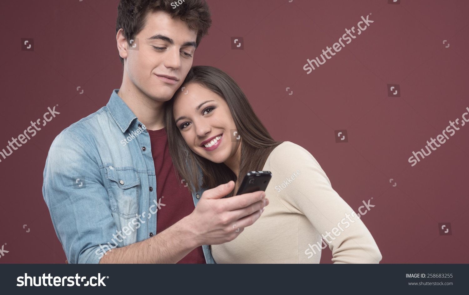 Young Teen Couple With Teen Girl