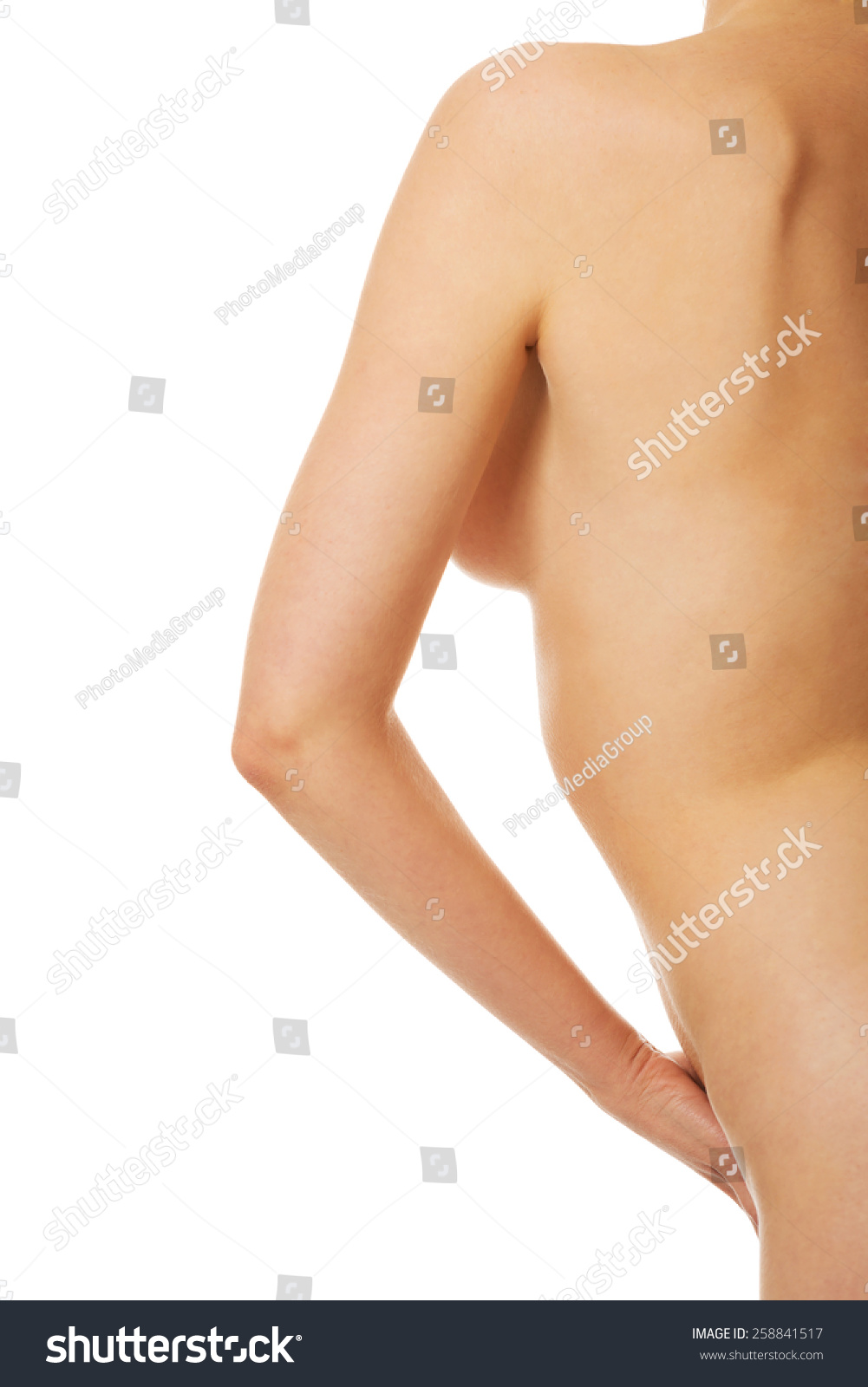 Cut Out Back View Nude Woman Stock Photo Shutterstock