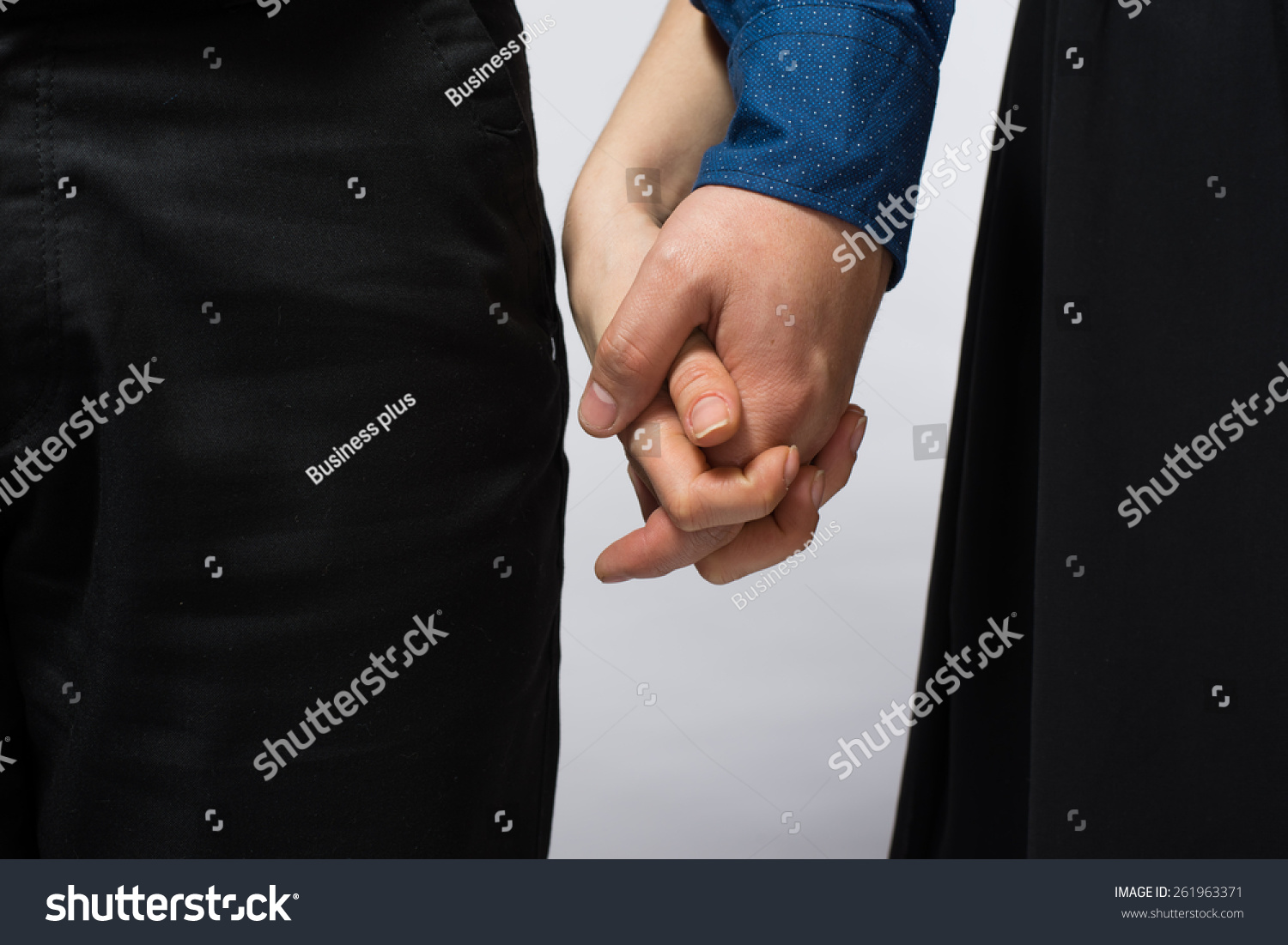 Couple Holding Hands Man Woman Holding Stock Photo 261963371 Shutterstock