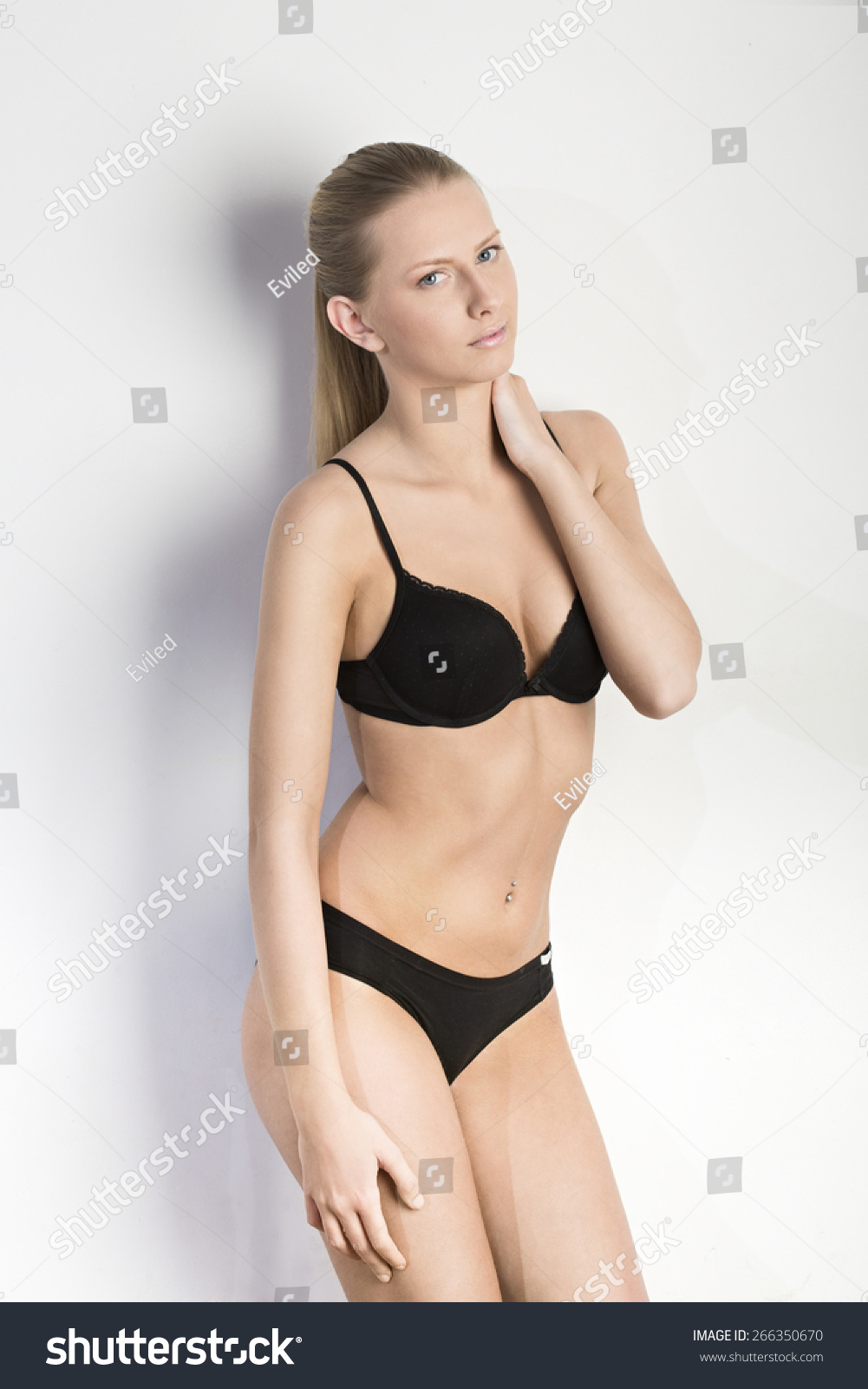 Sexy Woman Wearing Black Lingerie Stock Photo Shutterstock